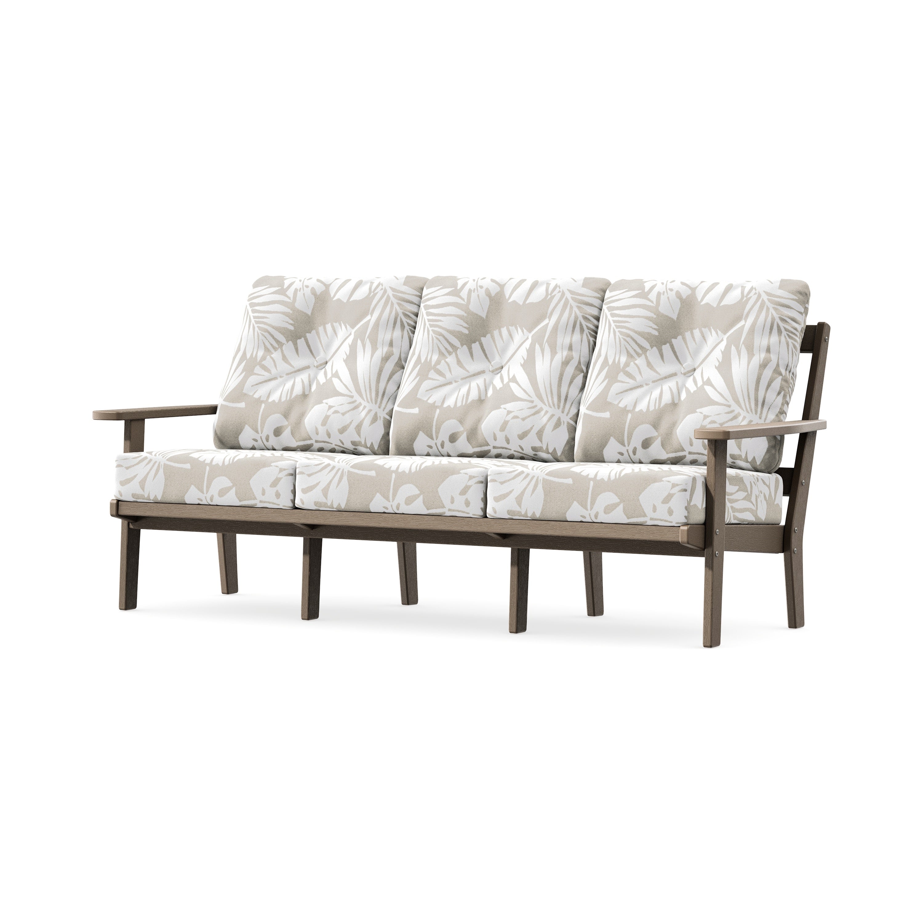 Oxford Deep Seating Sofa in Vintage Sahara / Leaf Dune Burlap
