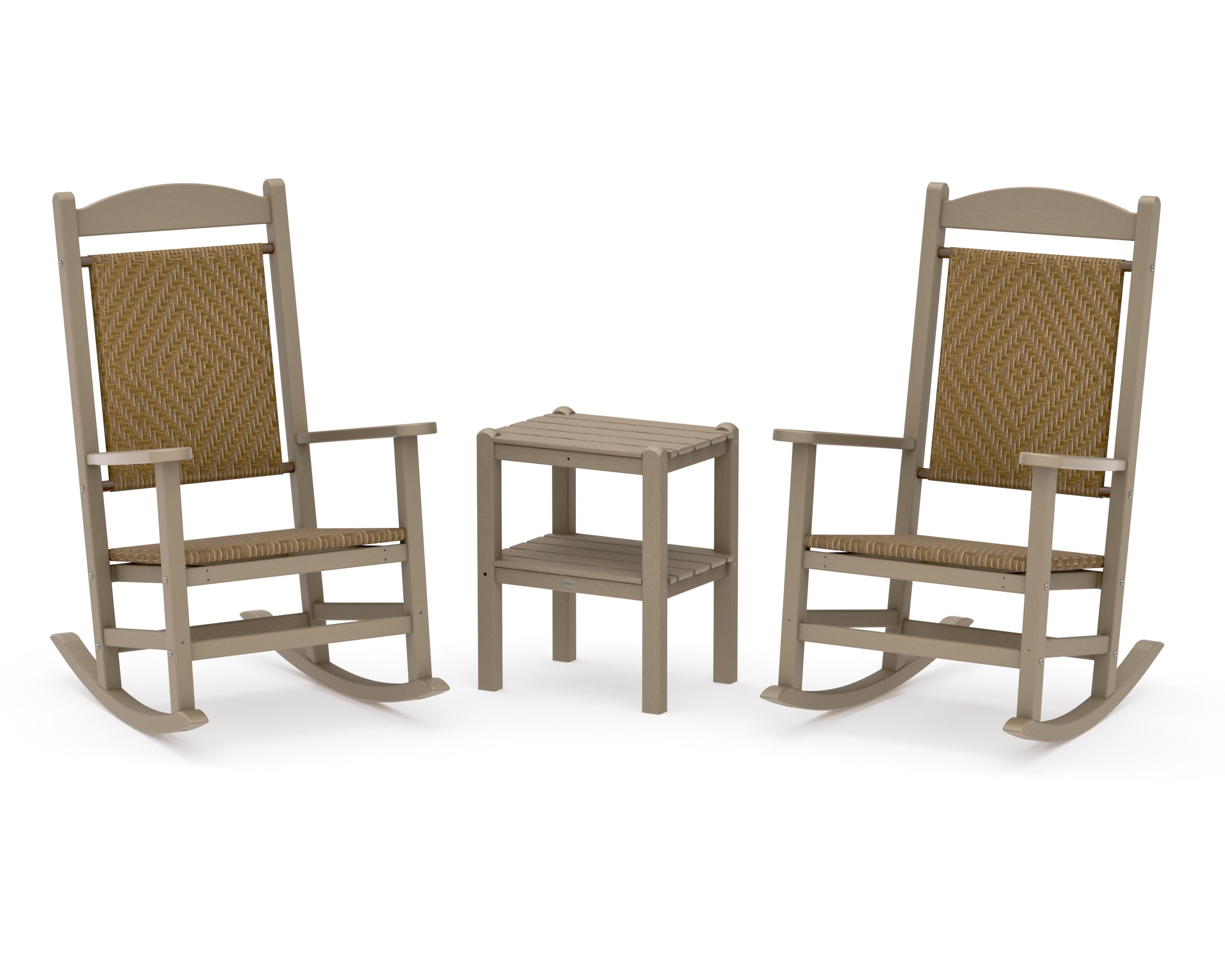 Presidential Woven Rocker 3-Piece Set in Vintage Sahara / Tigerwood