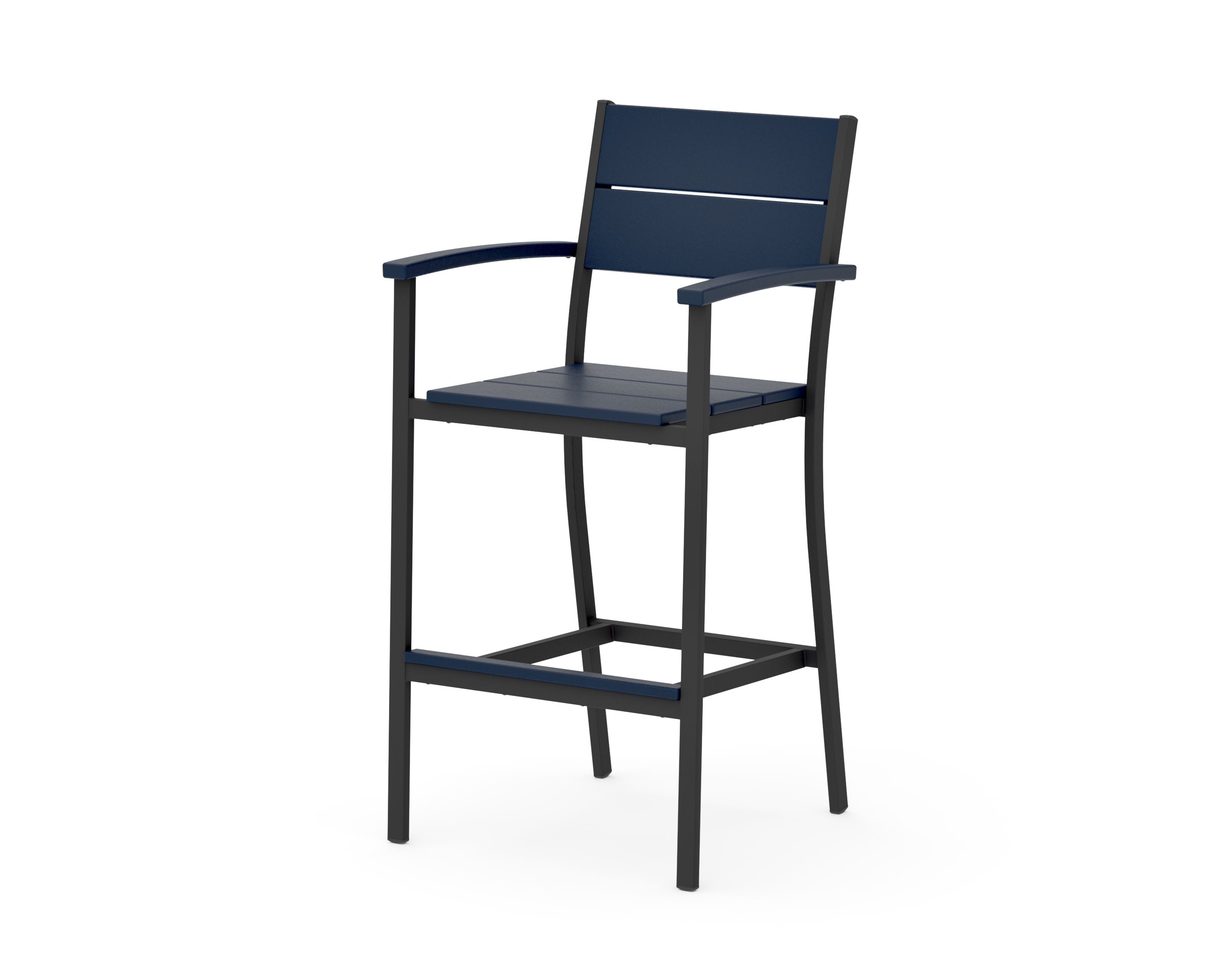 Main Street Bar Arm Chair in Black / Navy