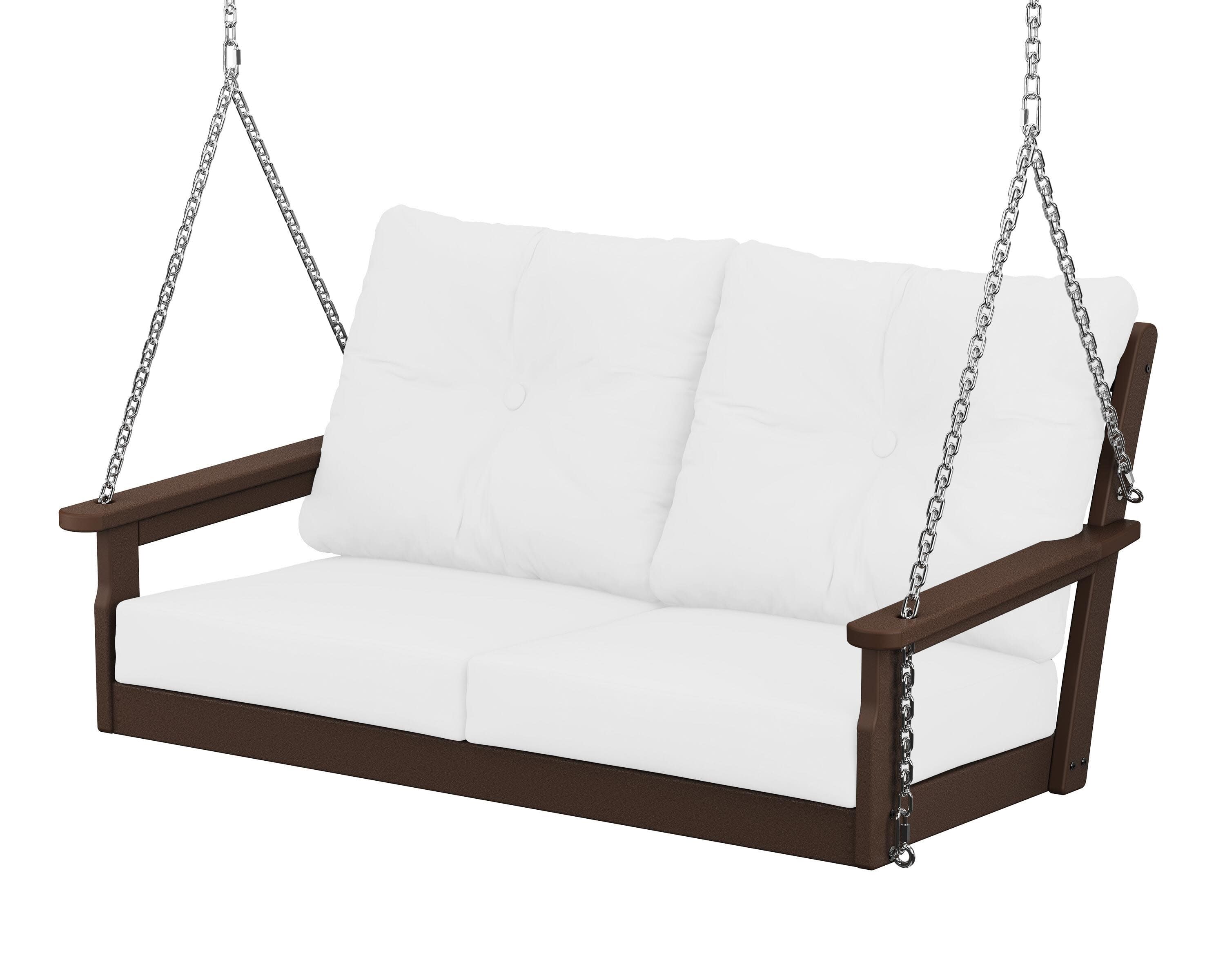 Vineyard Deep Seating Swing in Mahogany / Natural