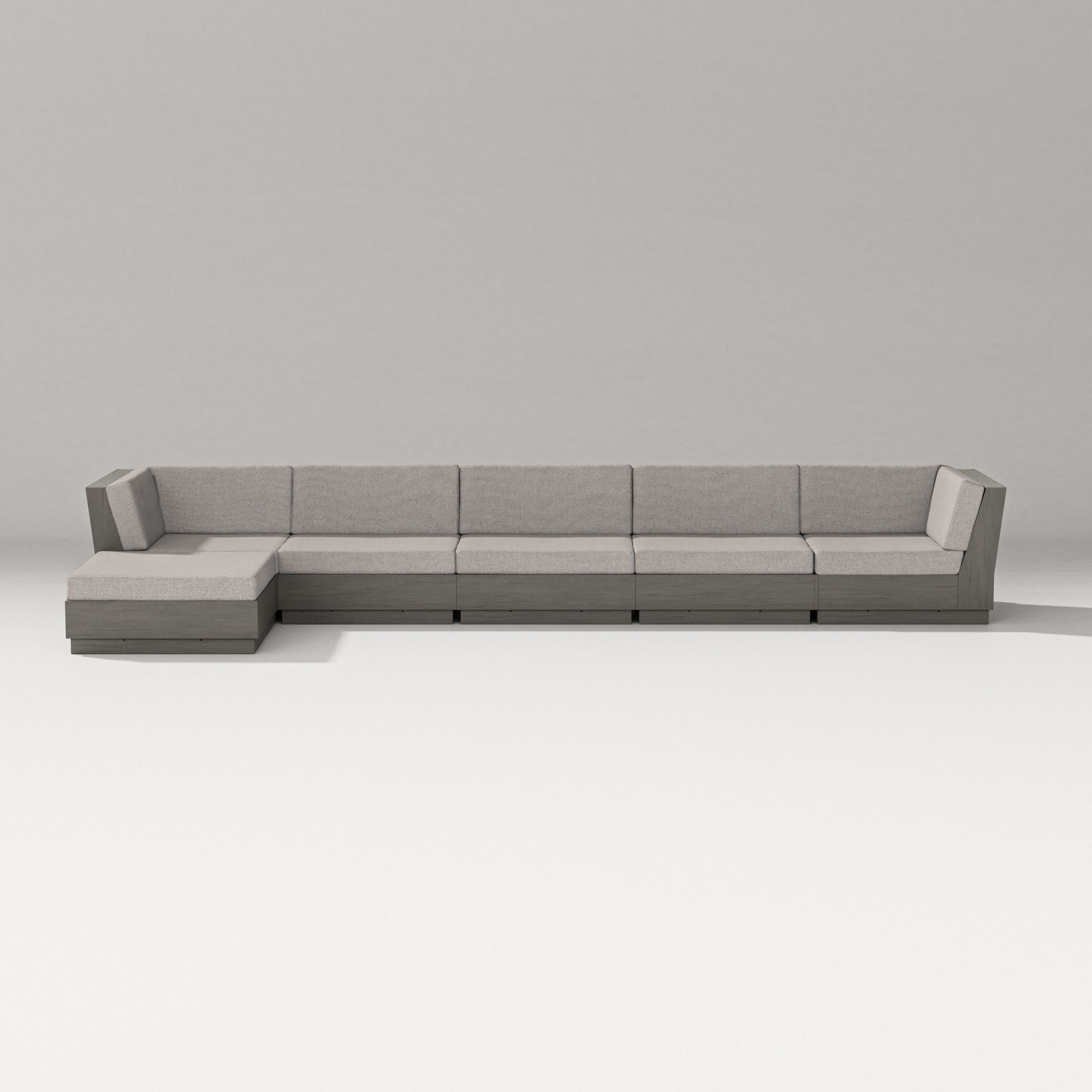 Elevate 6-Piece Chaise Sectional in Driftwood / Weathered Tweed