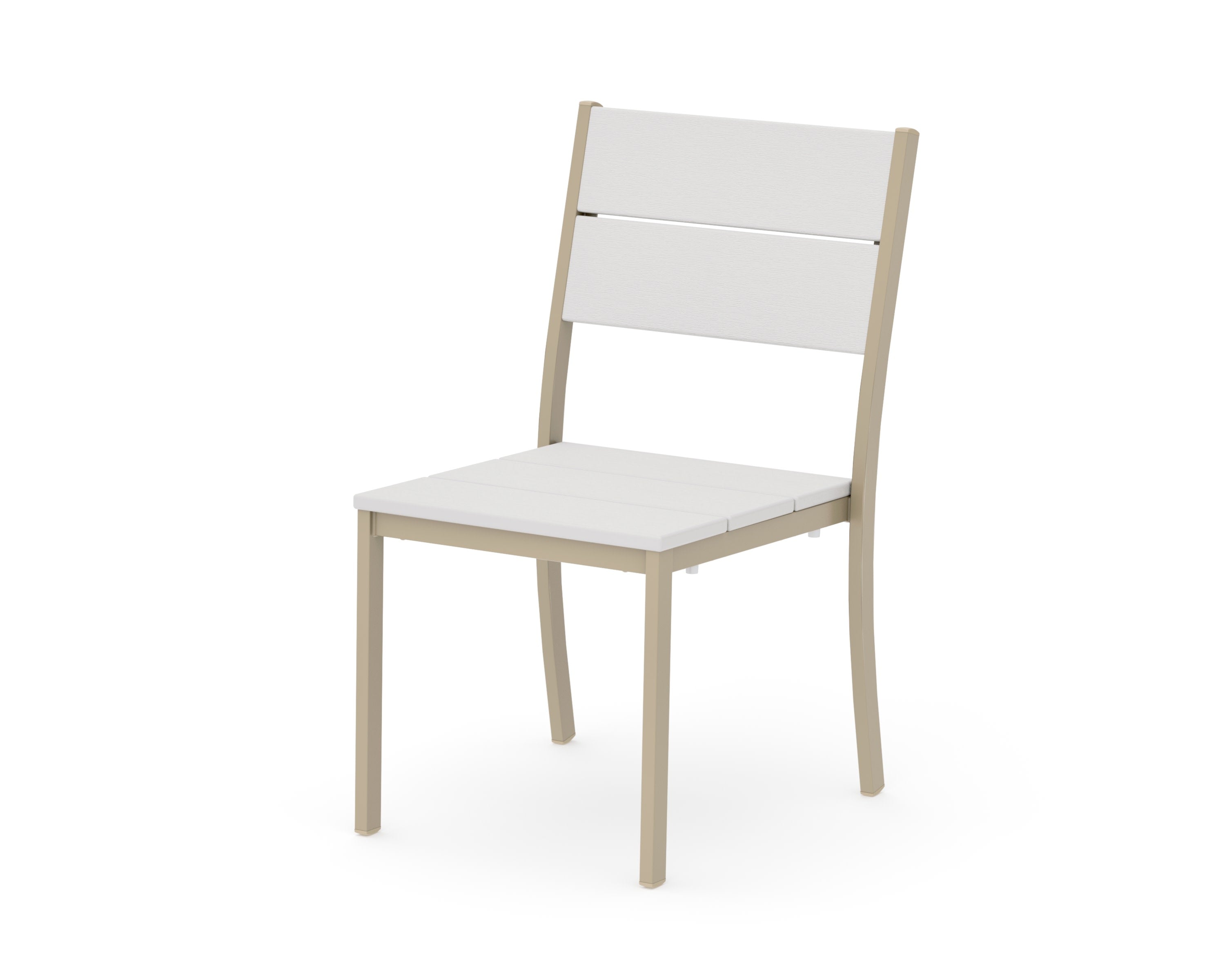 Main Street Stacking Dining Side Chair in Sand / Vintage White