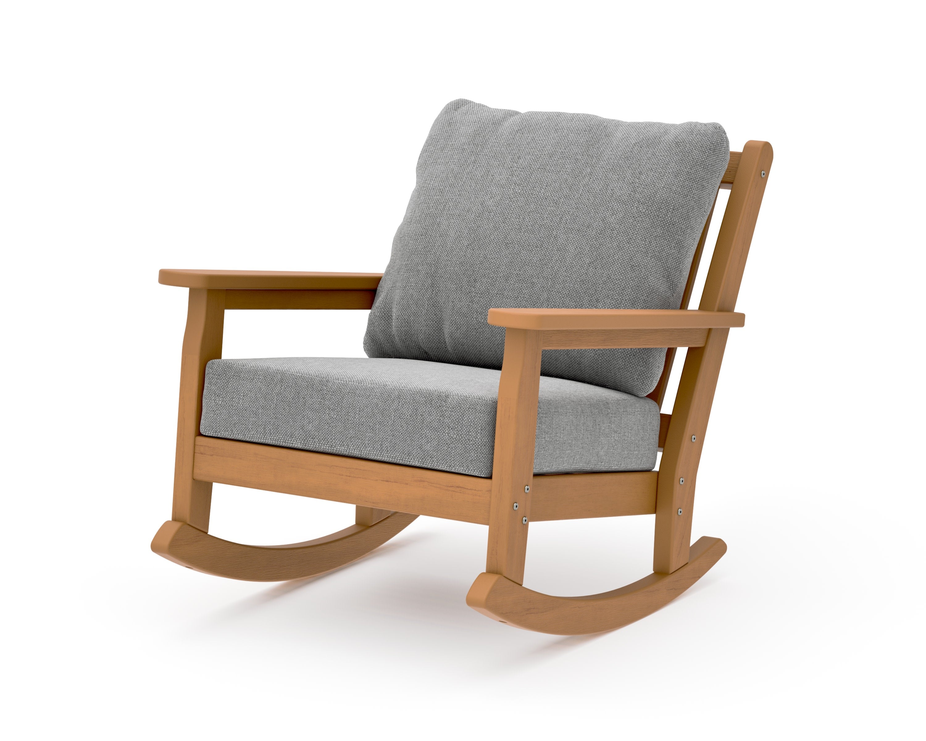 Chippendale Deep Seating Rocking Chair in Natural / Grey Mist