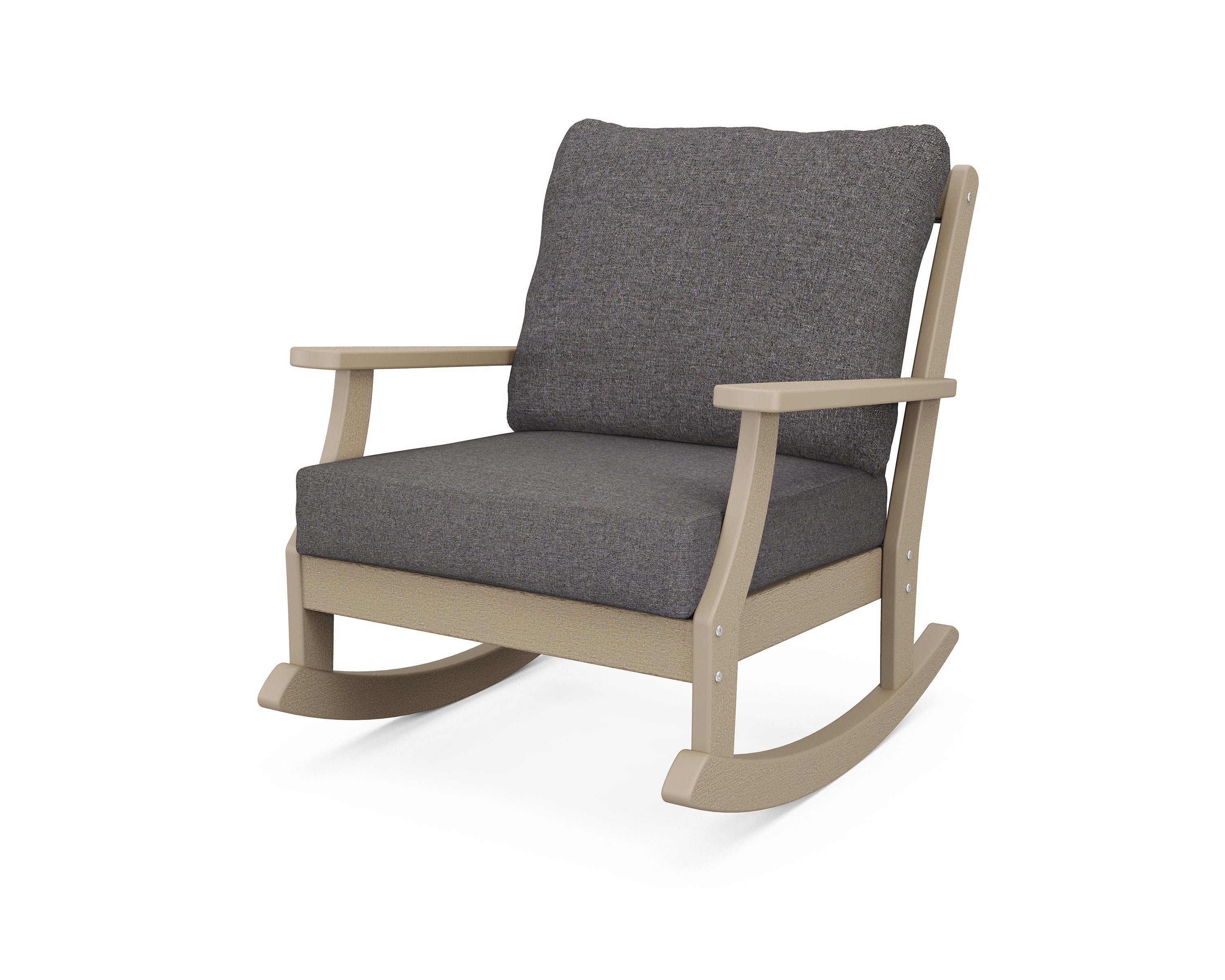 Braxton Deep Seating Rocking Chair in Vintage Sahara / Ash Charcoal