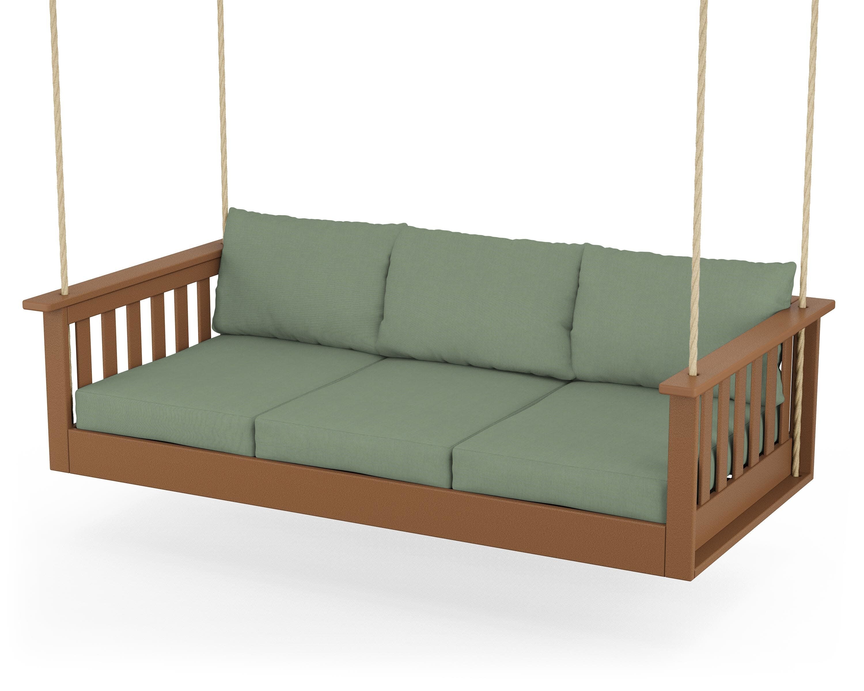Vineyard Daybed Swing in Teak / Exhale Rainwashed