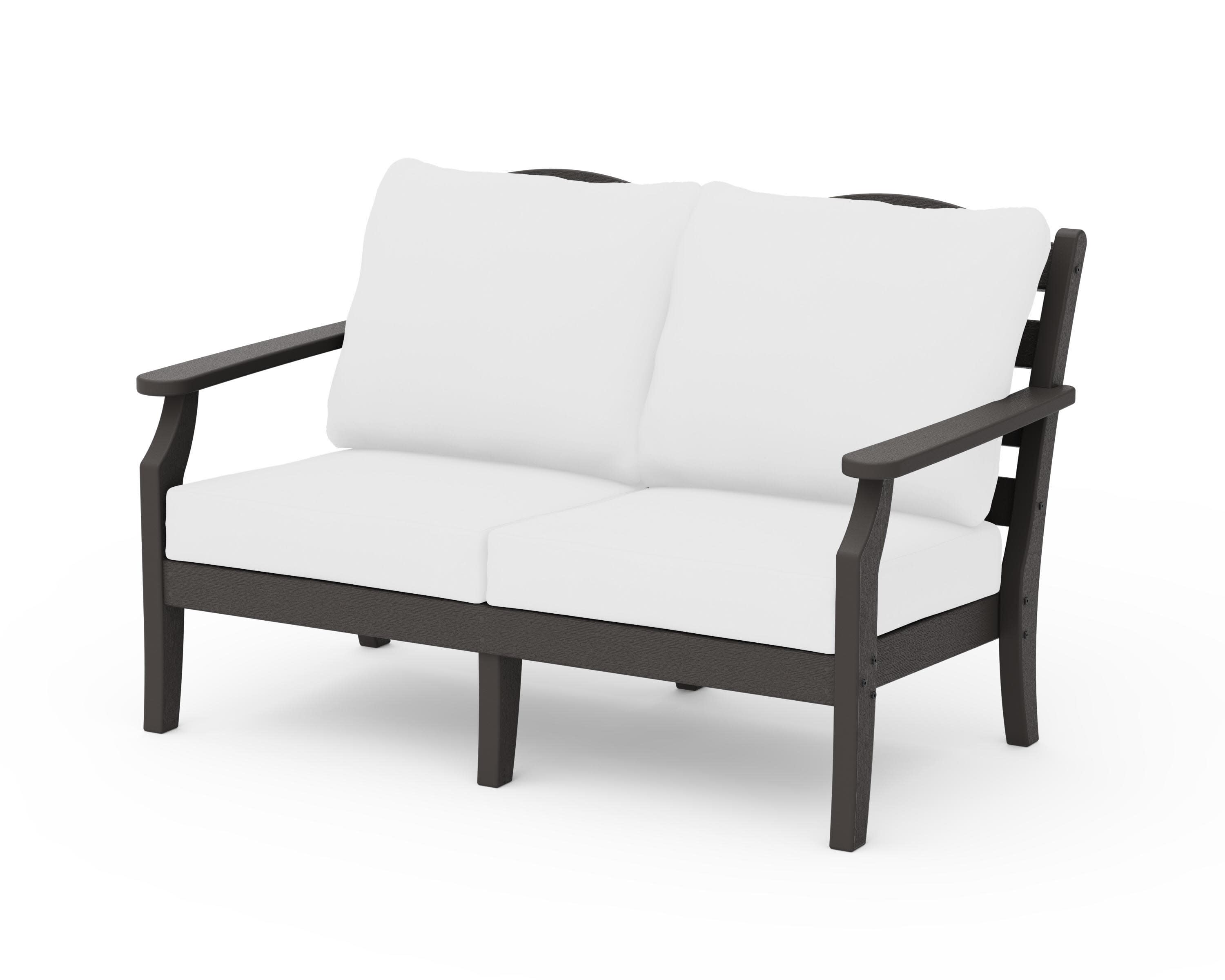 Savannah Deep Seating Loveseat in Vintage Coffee / Natural