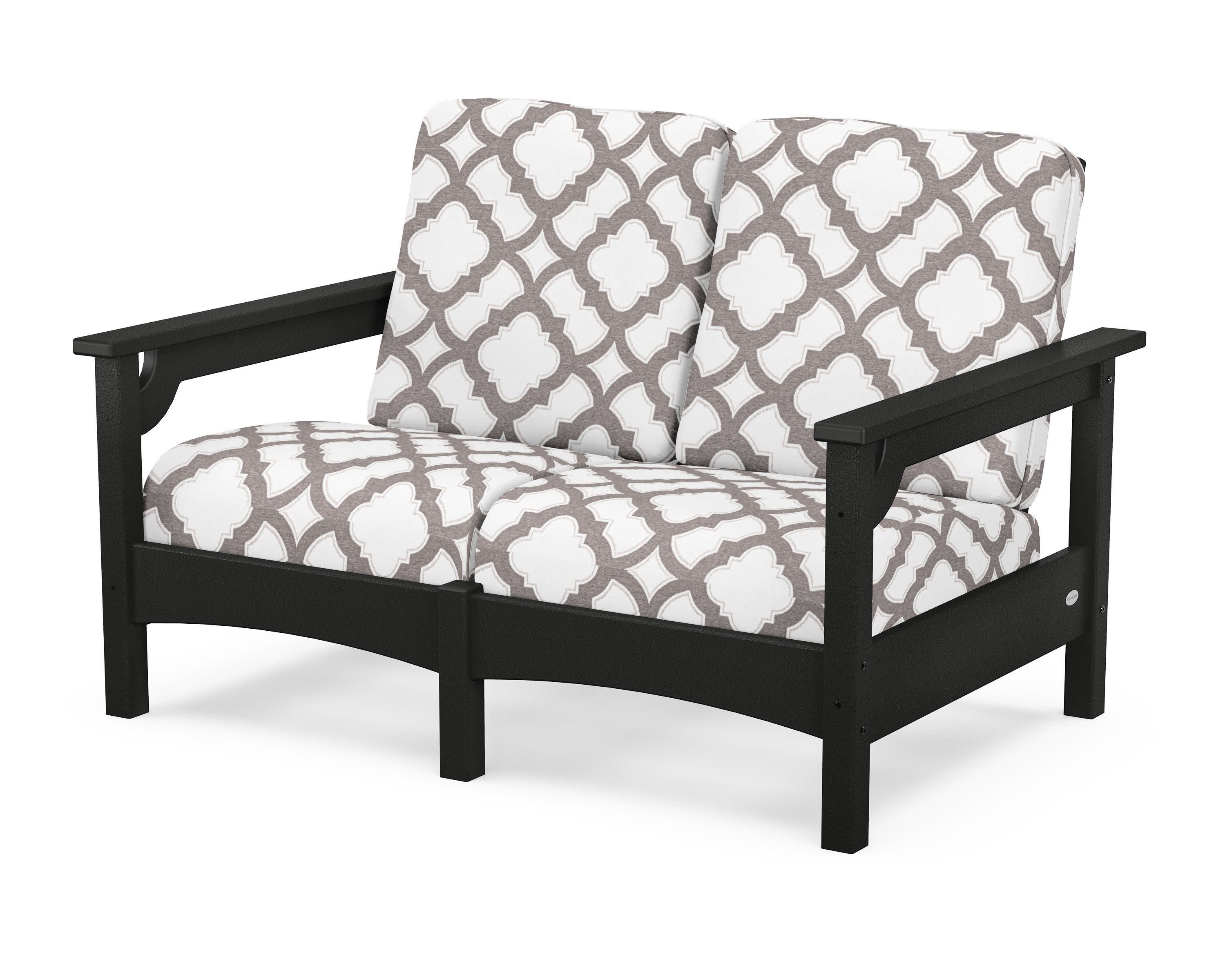 Club Loveseat in Black / Trellis Grey Mist