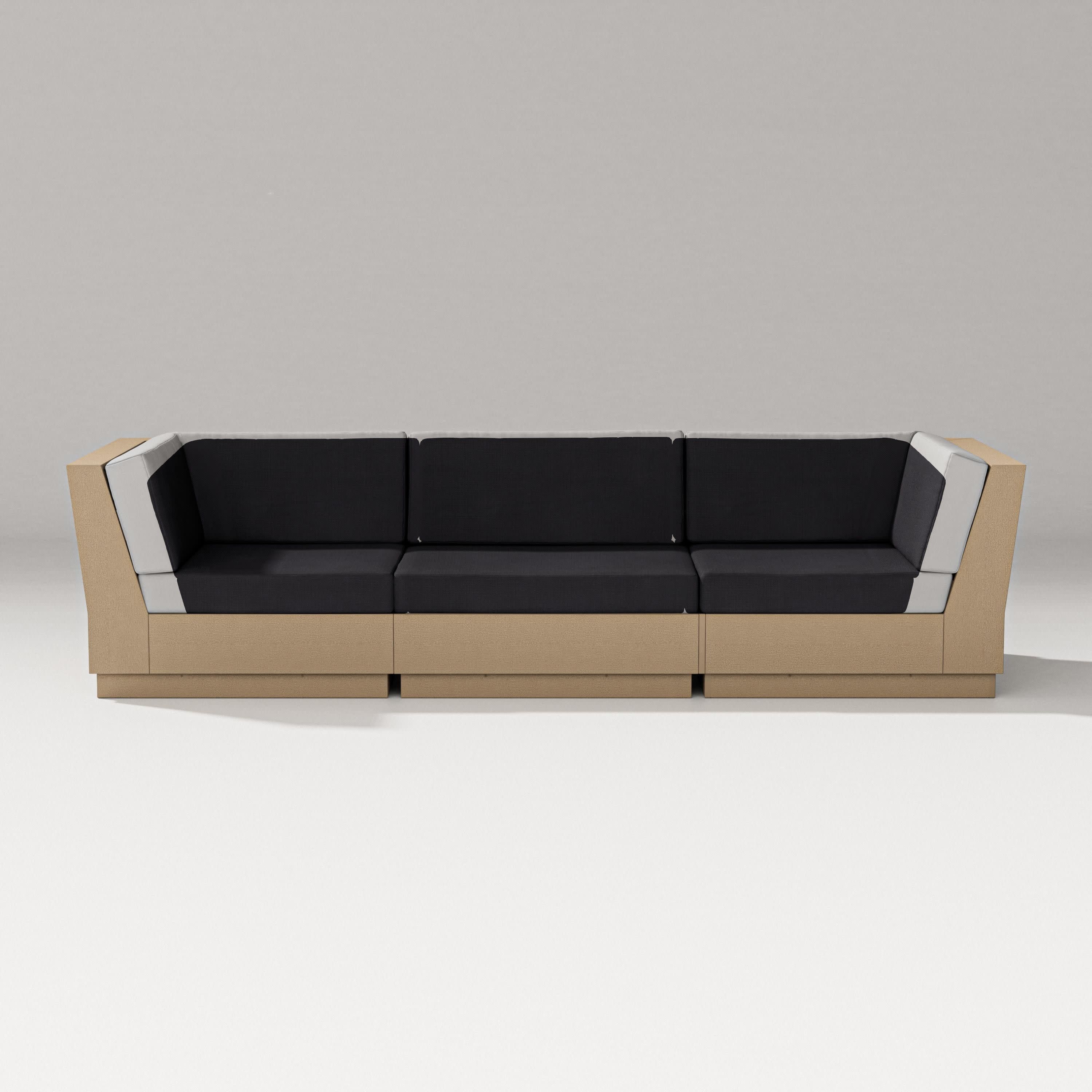 Elevate Sofa Sectional in Vintage Sahara / Midnight Linen