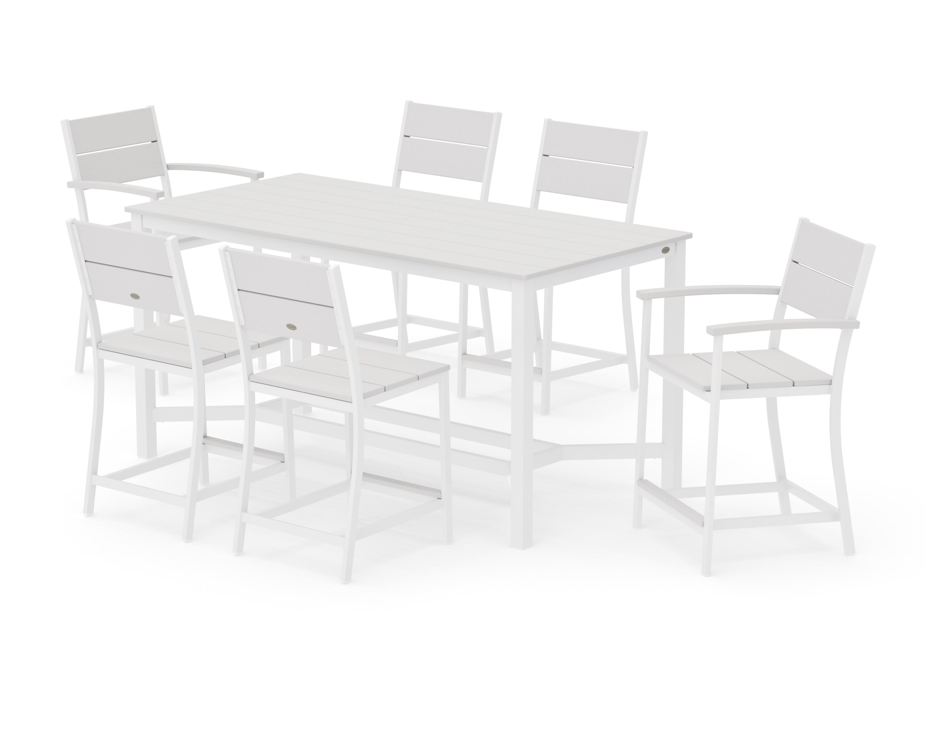 Main Street 7-Piece Counter Set in White / Vintage White