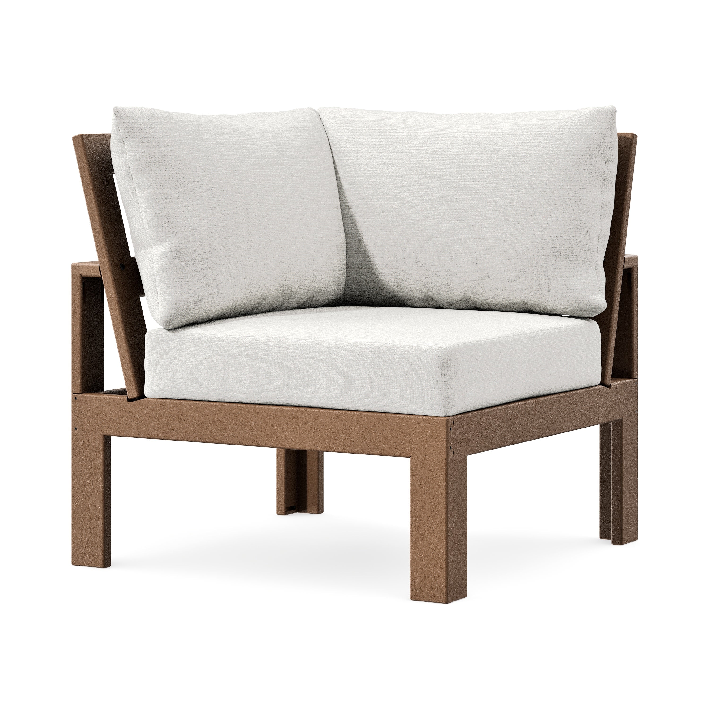 Modular Corner Chair in Teak / Natural Linen