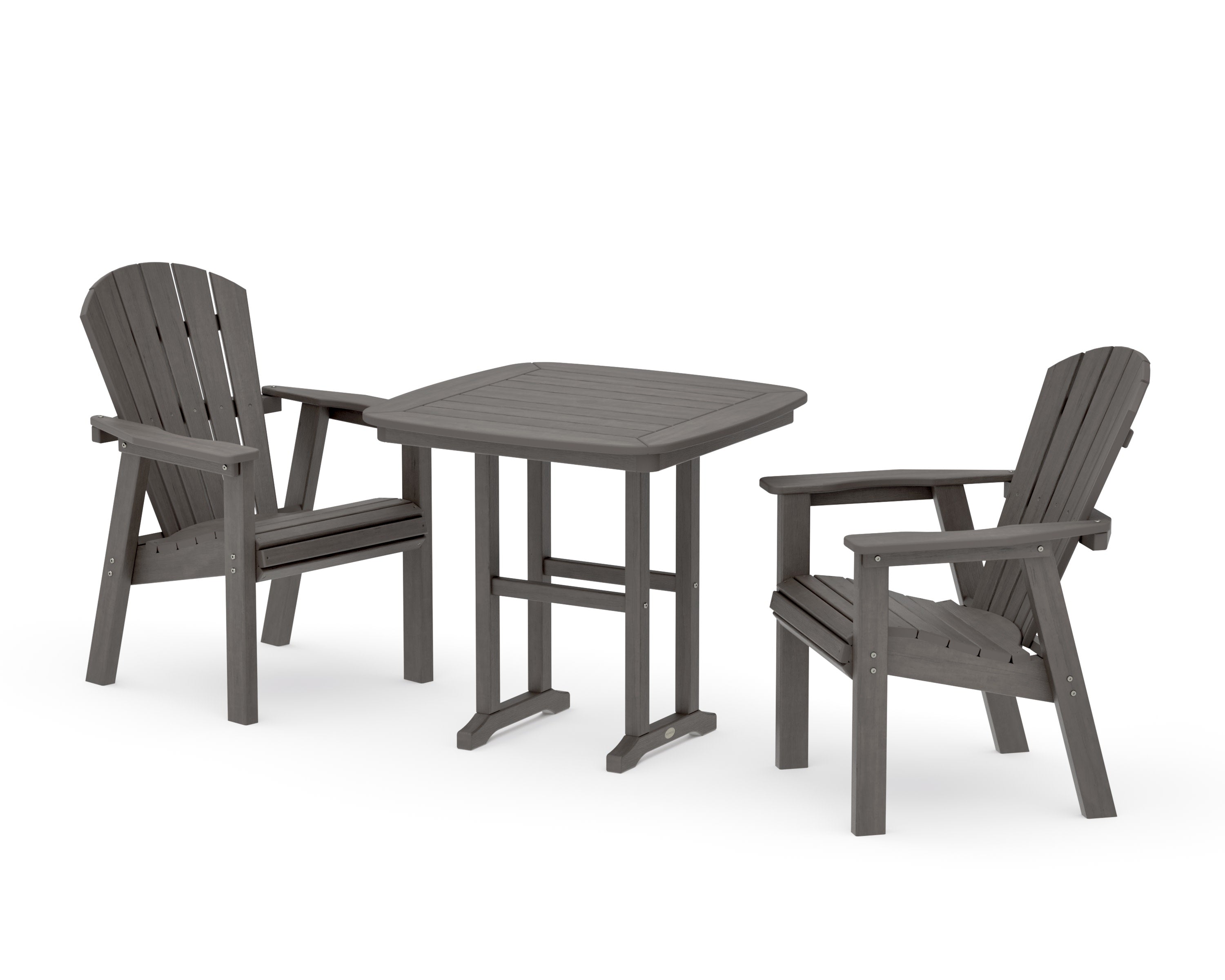 Seashell 3-Piece Dining Set in Driftwood