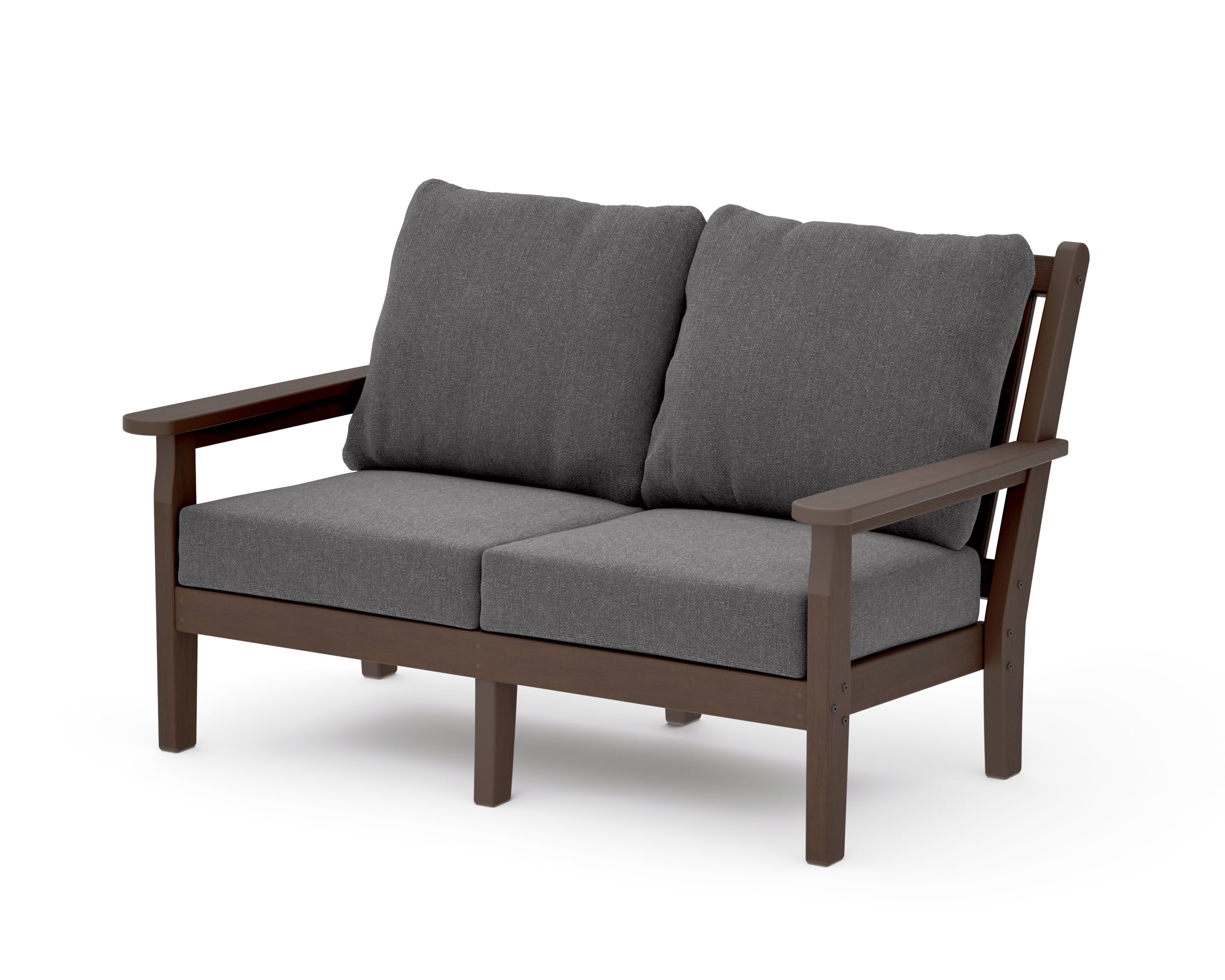Chippendale Deep Seating Loveseat in Kona / Ash Charcoal
