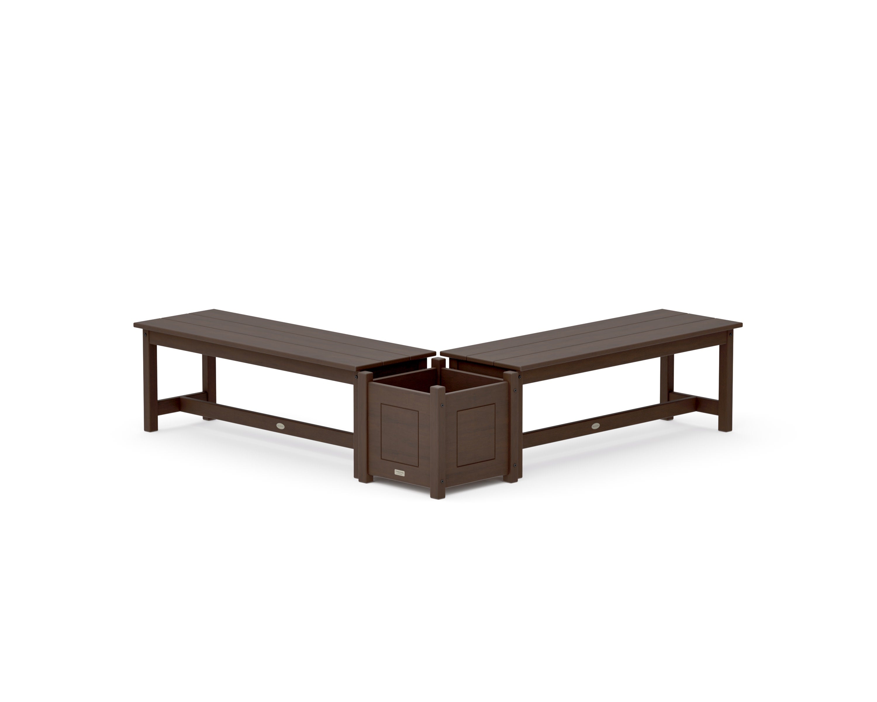 48" Country Living L- Shaped Planter Bench Set in Kona