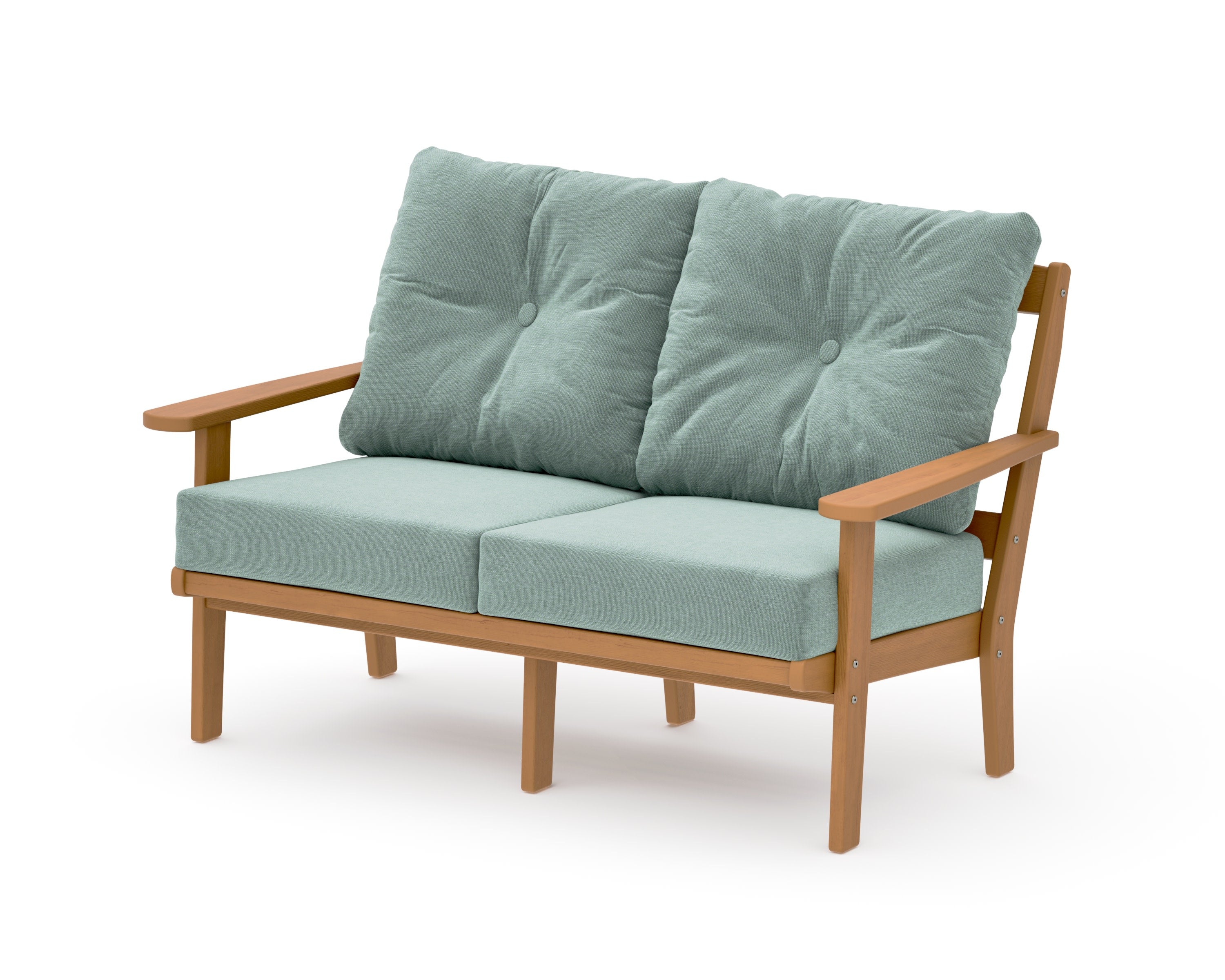 Mission Deep SeatingLoveseat in Natural / Glacier Spa