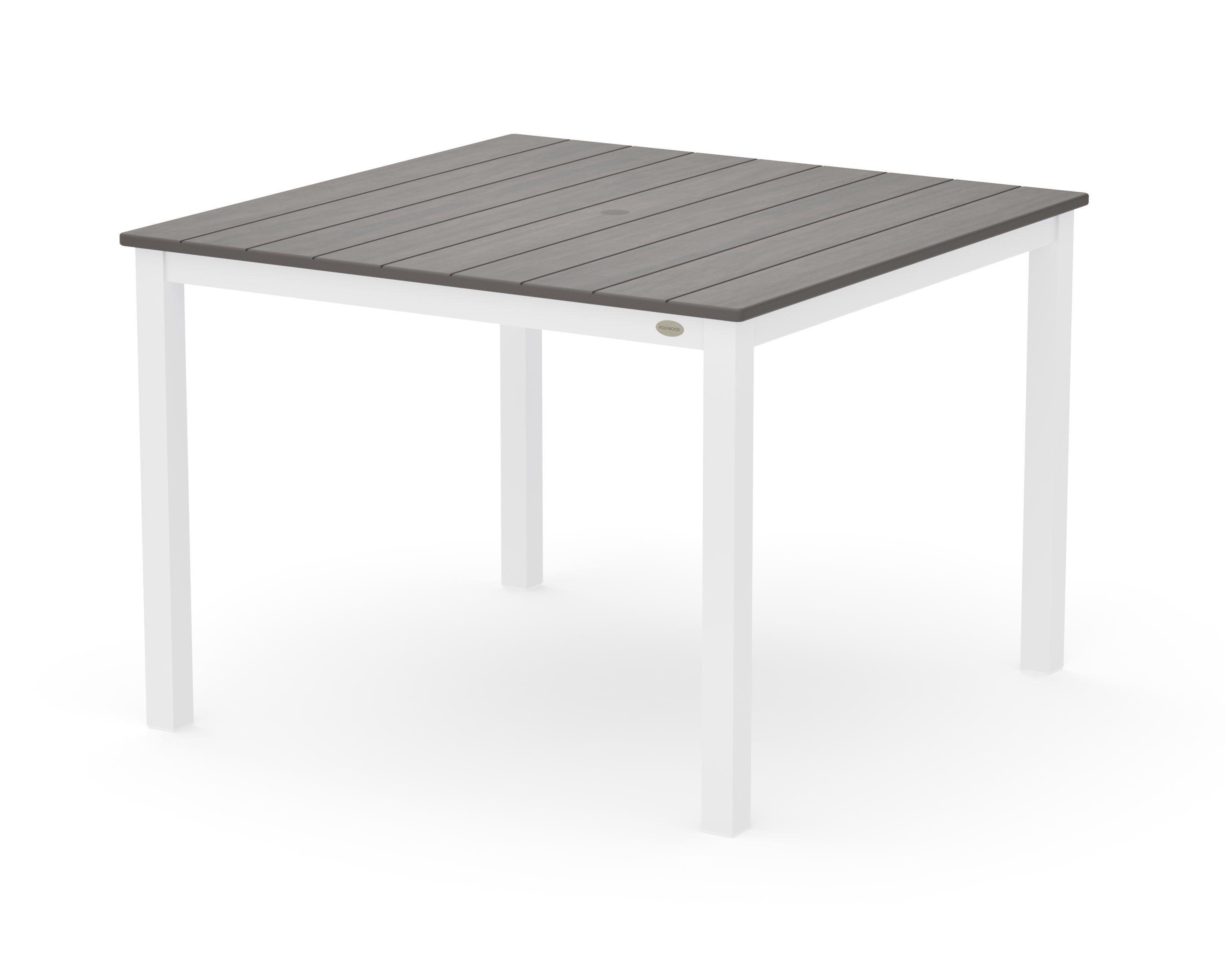 Main Street 42 x 42 Dining Table in White / Driftwood