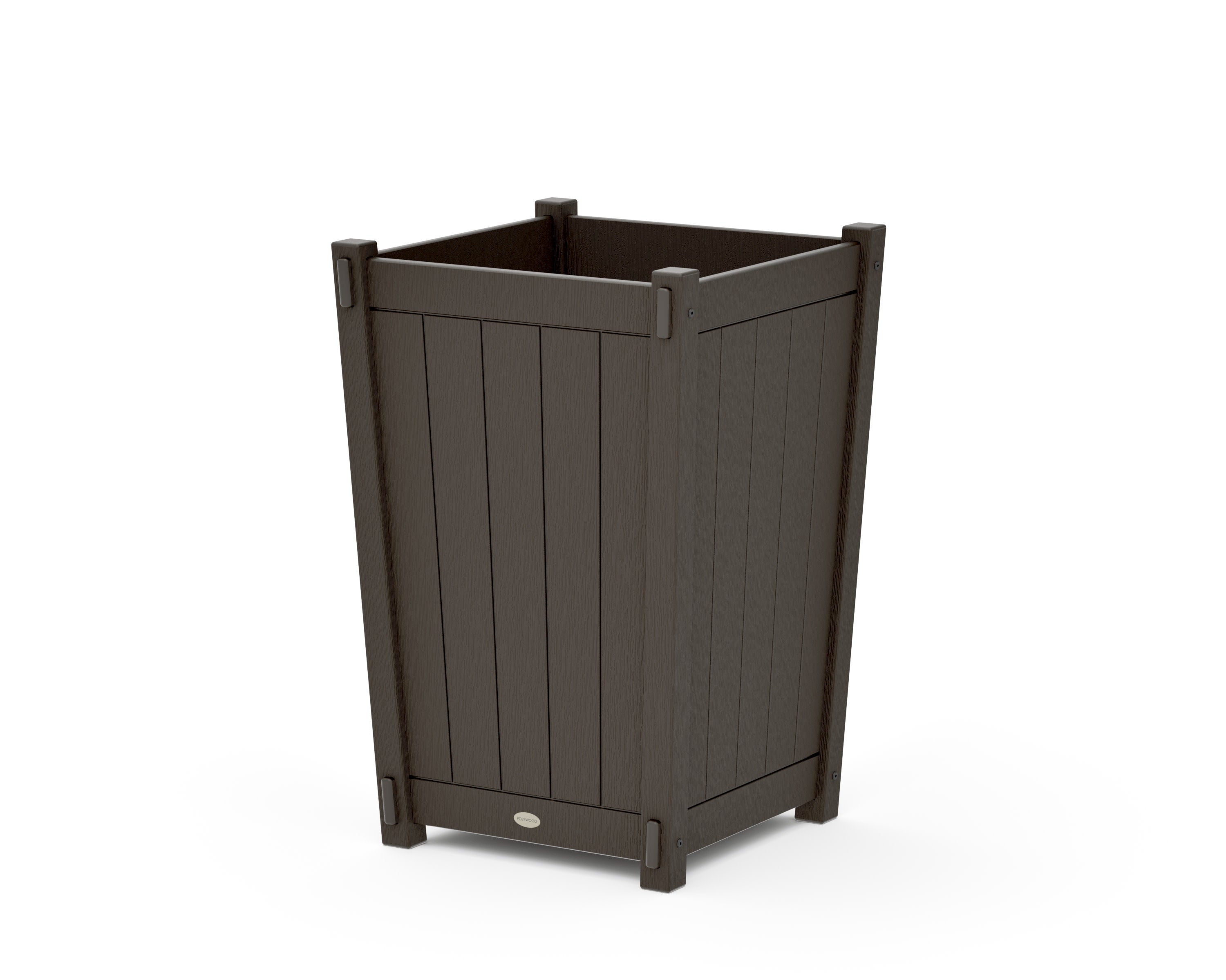 Vineyard Large Tapered Square Planter Box in Vintage Coffee