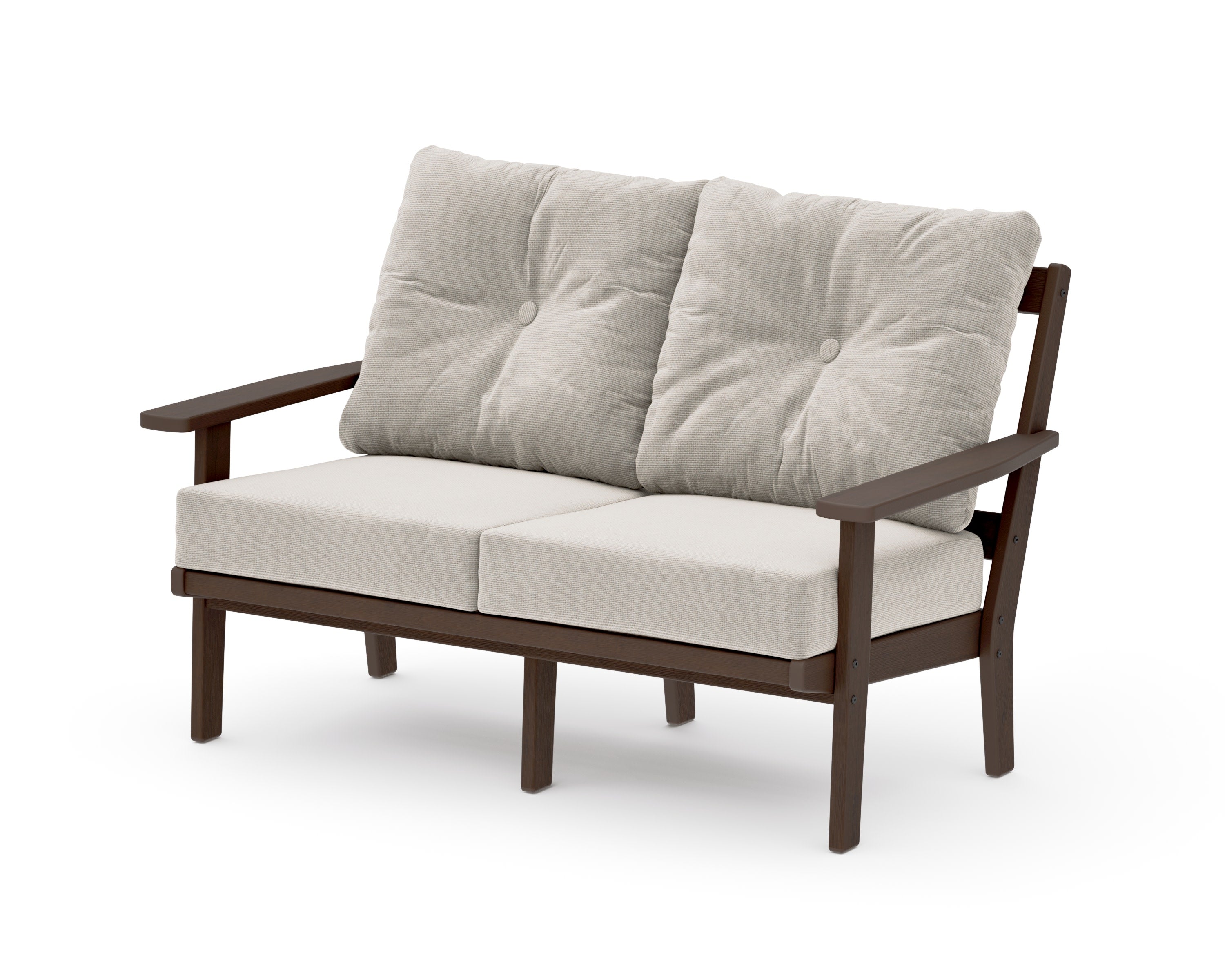 Prairie Deep SeatingLoveseat in Kona / Dune Burlap