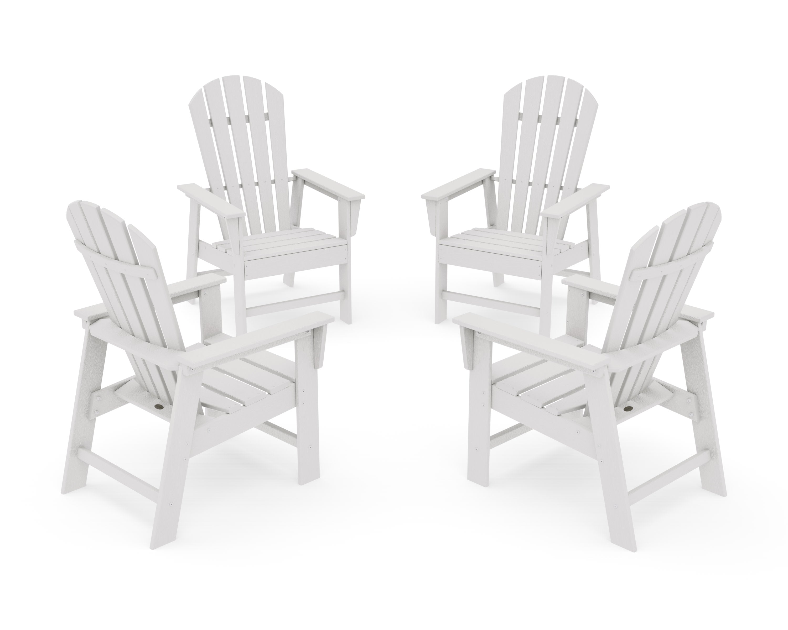4-Piece South Beach Casual Chair Conversation Set in Vintage White
