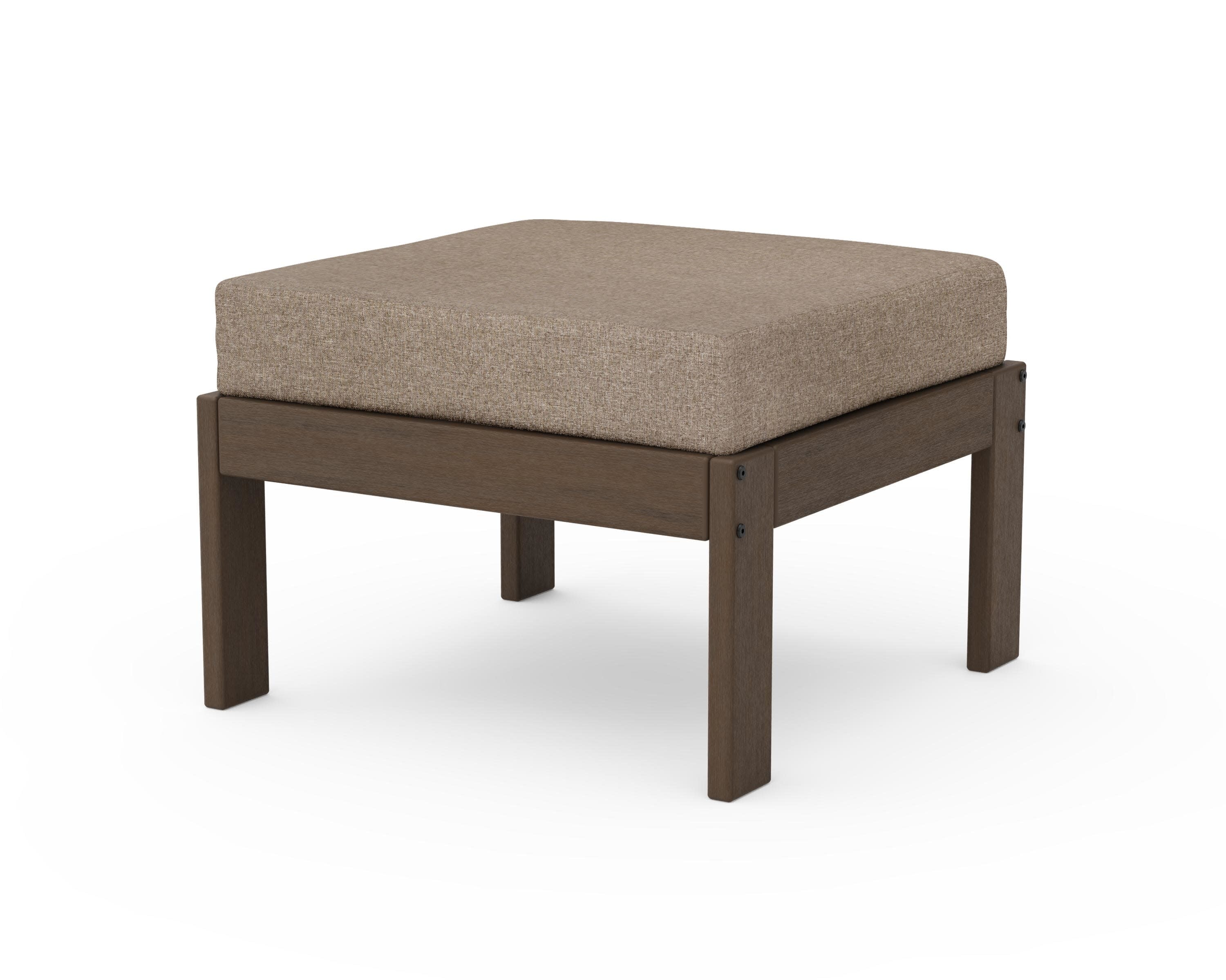 Vineyard Modular Ottoman in Kona / Spiced Burlap