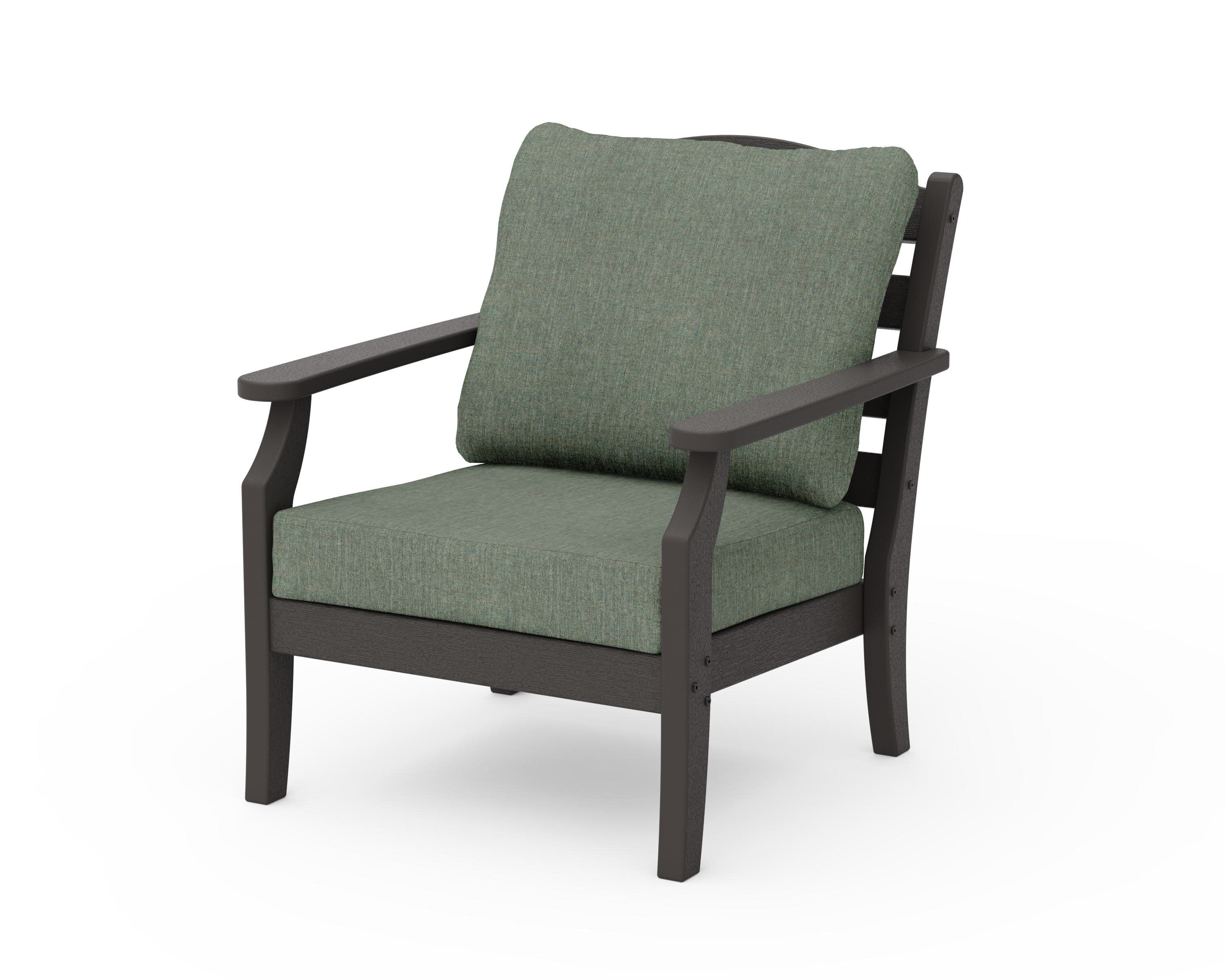 Savannah Deep Seating Chair in Vintage Coffee / Cast Sage