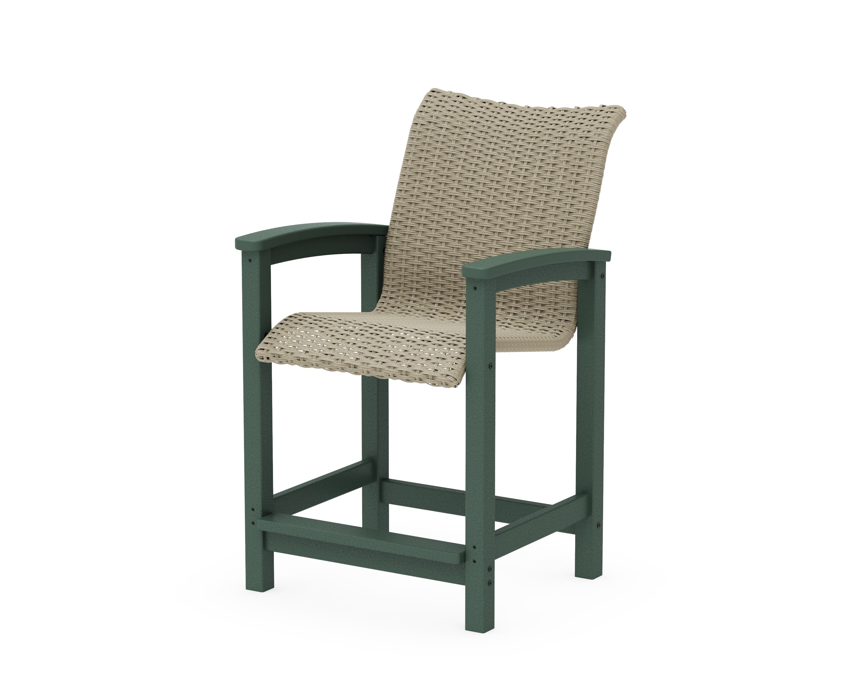 Coastal Woven Counter Chair in Green / Dune Grass