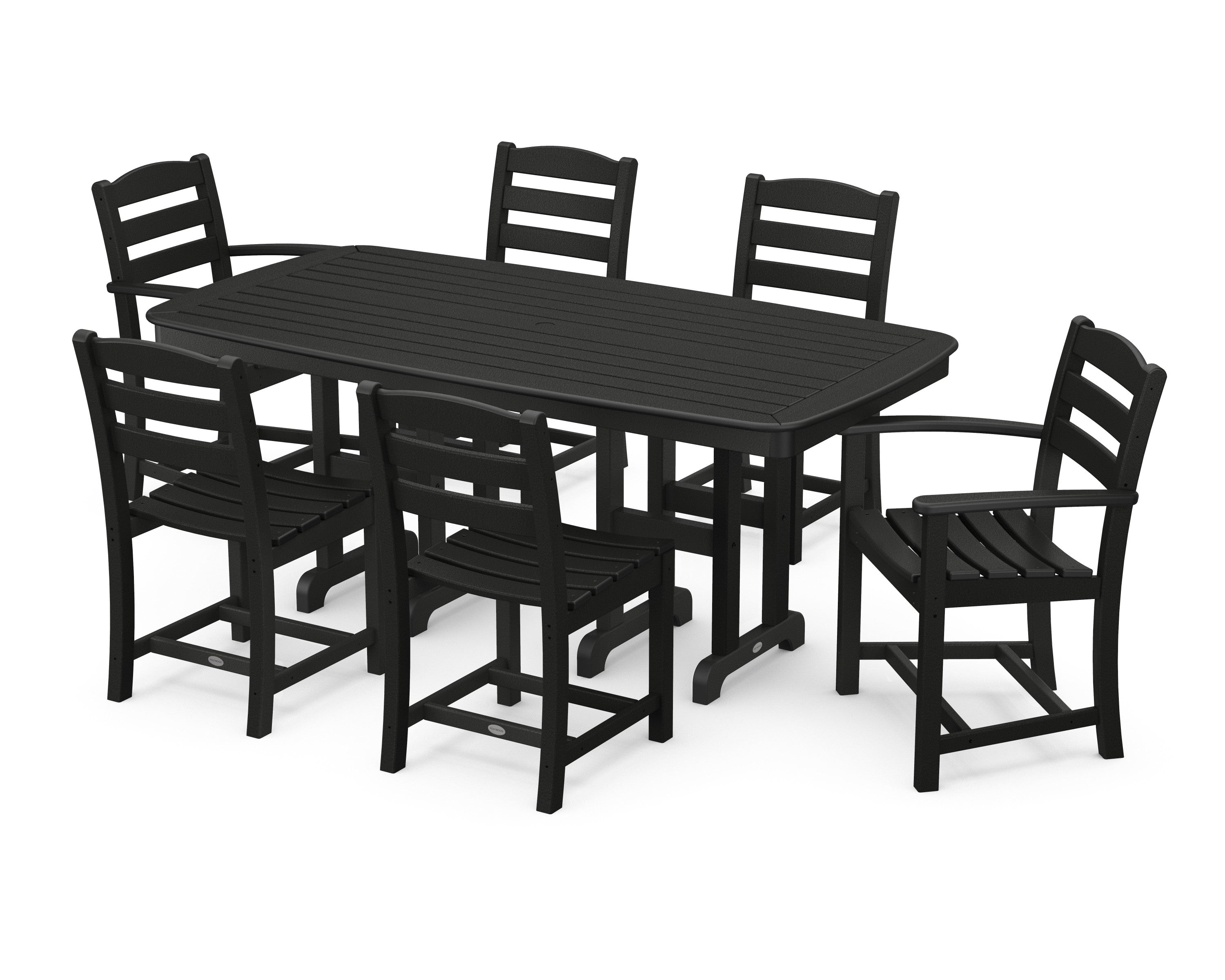 La Casa Caf 7-Piece Dining Set in Black