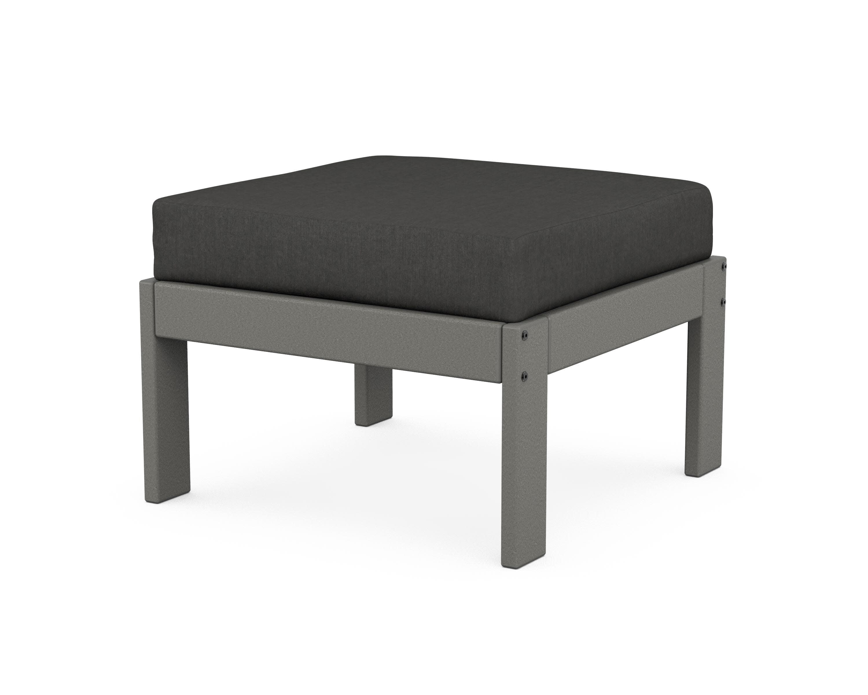 Vineyard Modular Ottoman in Slate Grey / Spectrum Carbon