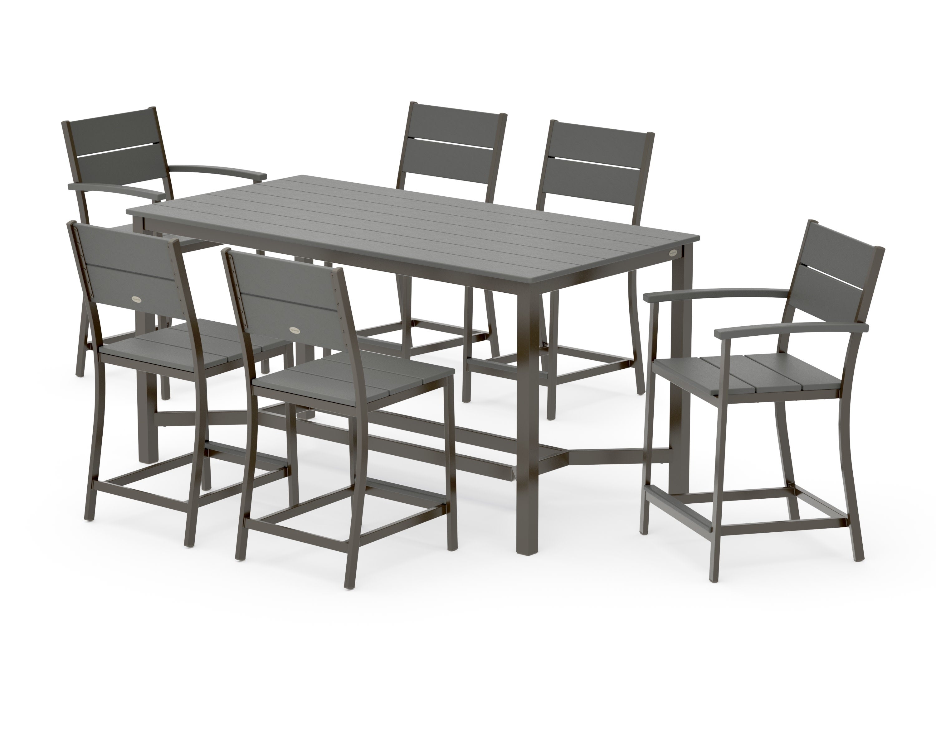 Main Street 7-Piece Counter Set in Bronze / Slate Grey