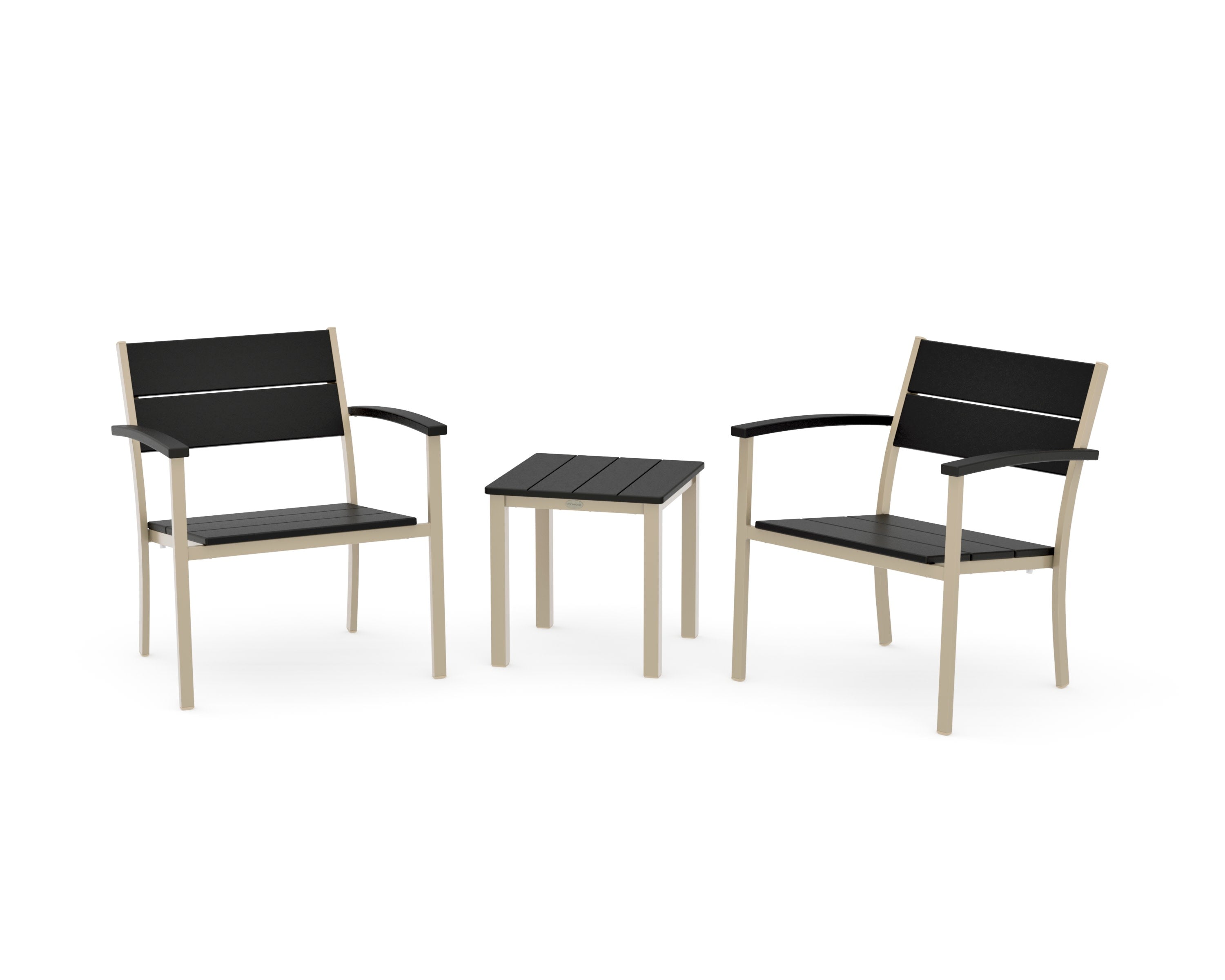 Main Street 3-Piece Lounge Chair Set in Sand / Black