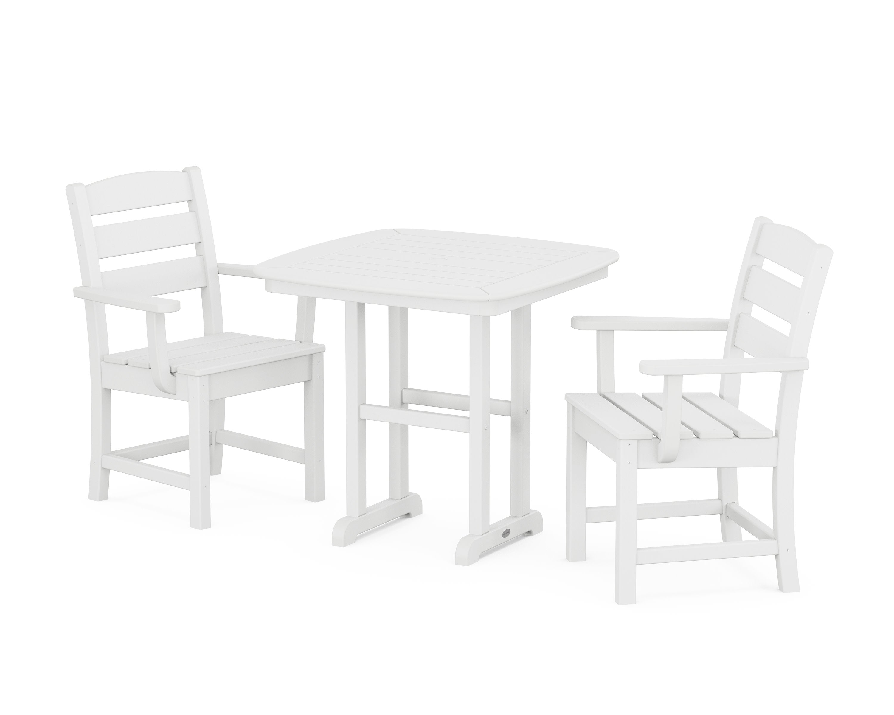 Lakeside 3-Piece Dining Set in White