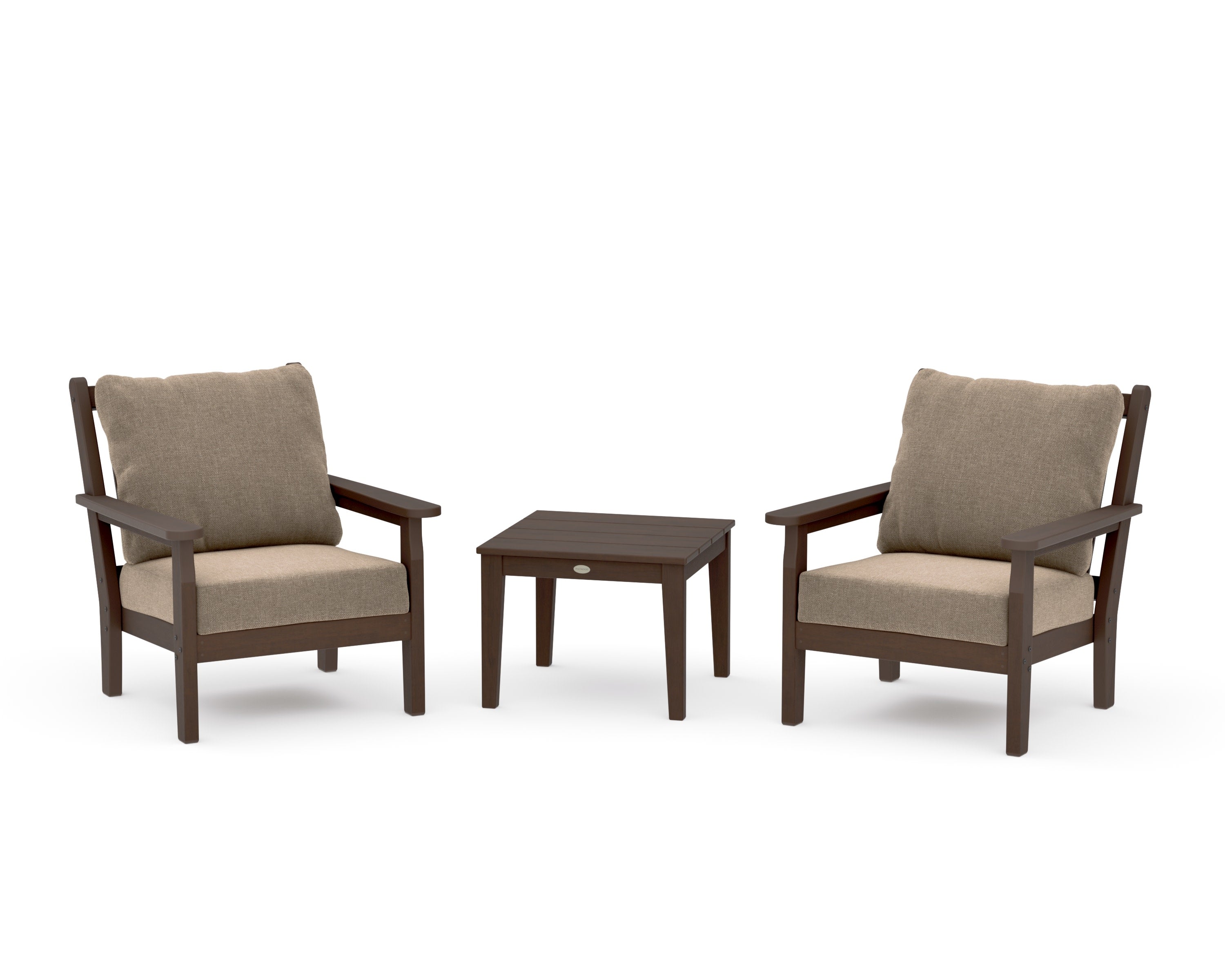 Chippendale 3-Piece Deep Seating Set in Kona / Spiced Burlap