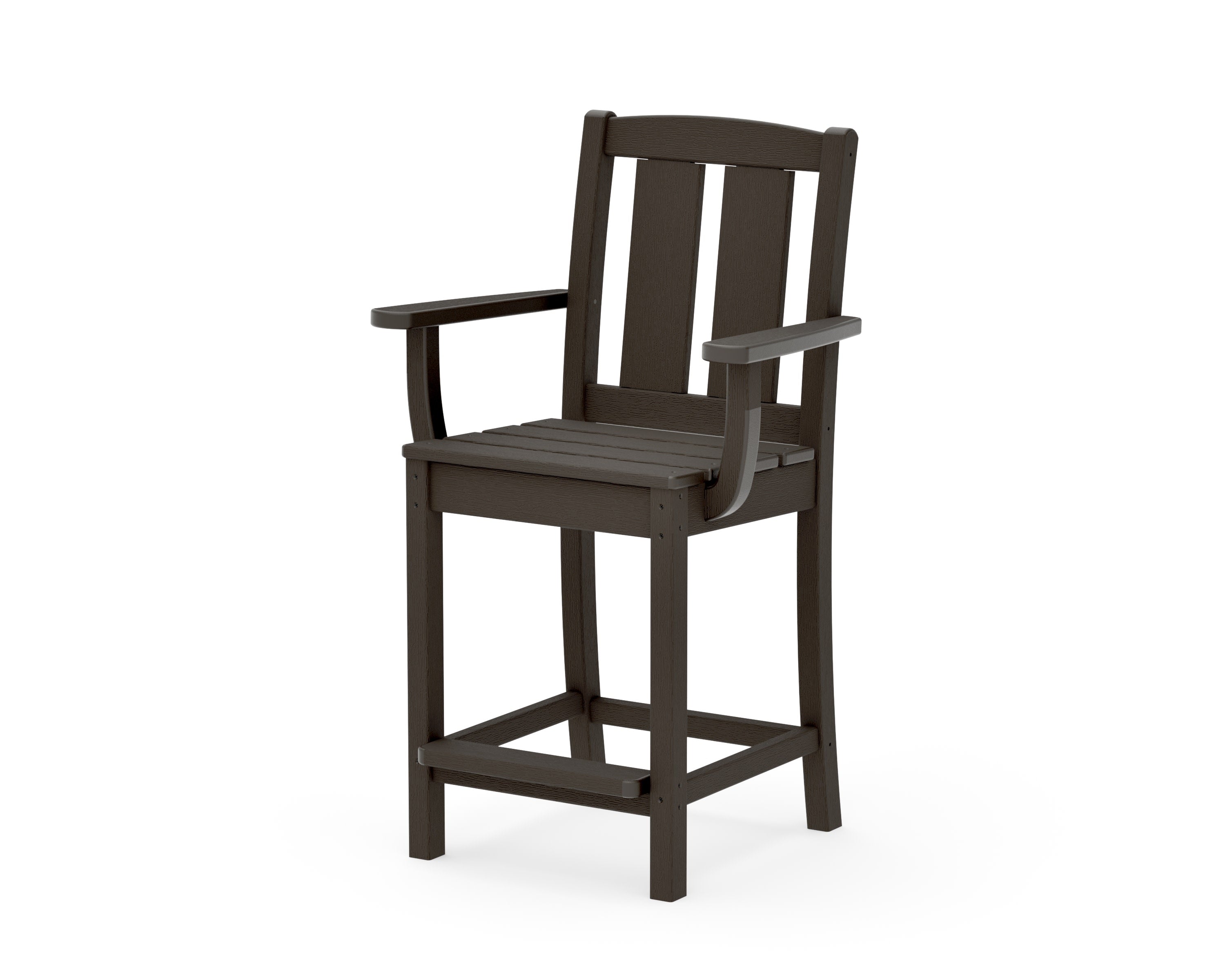 Mission Counter Arm Chair in Vintage Coffee