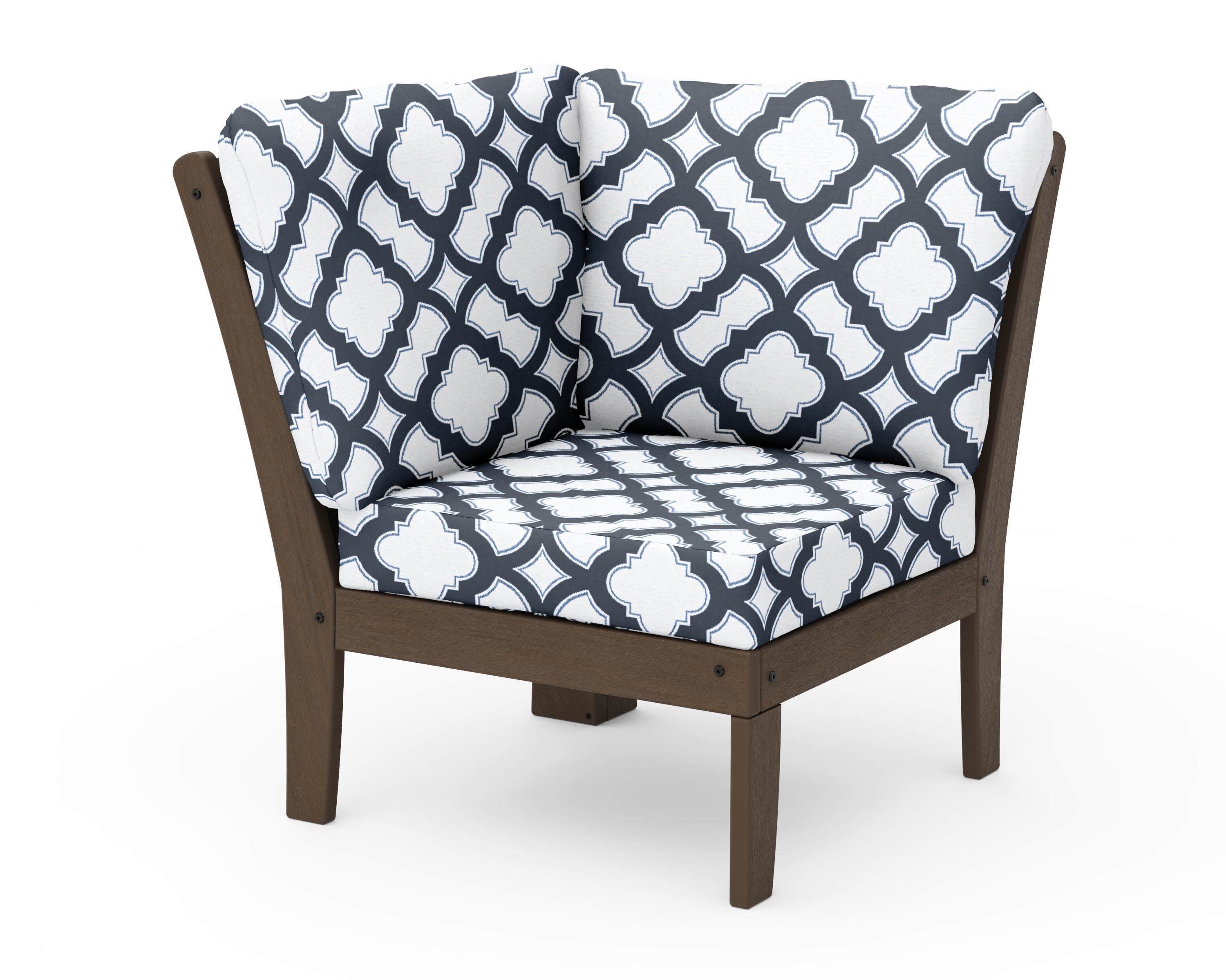 Braxton Modular Corner Chair in Kona / Trellis Marine Indigo