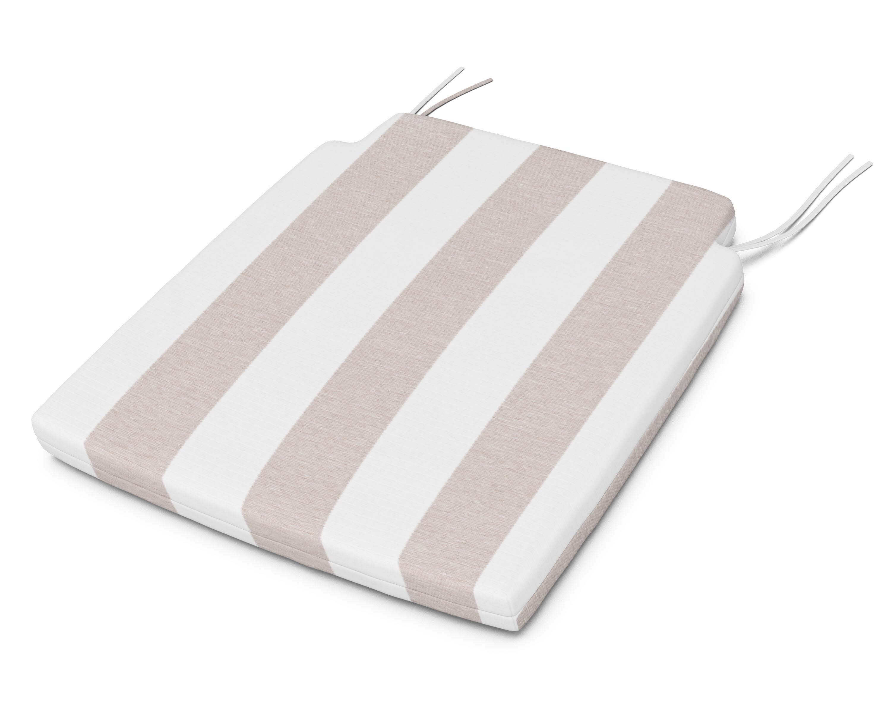 Savannah Dining Seat Pad in Cabana Stripe Dune Burlap