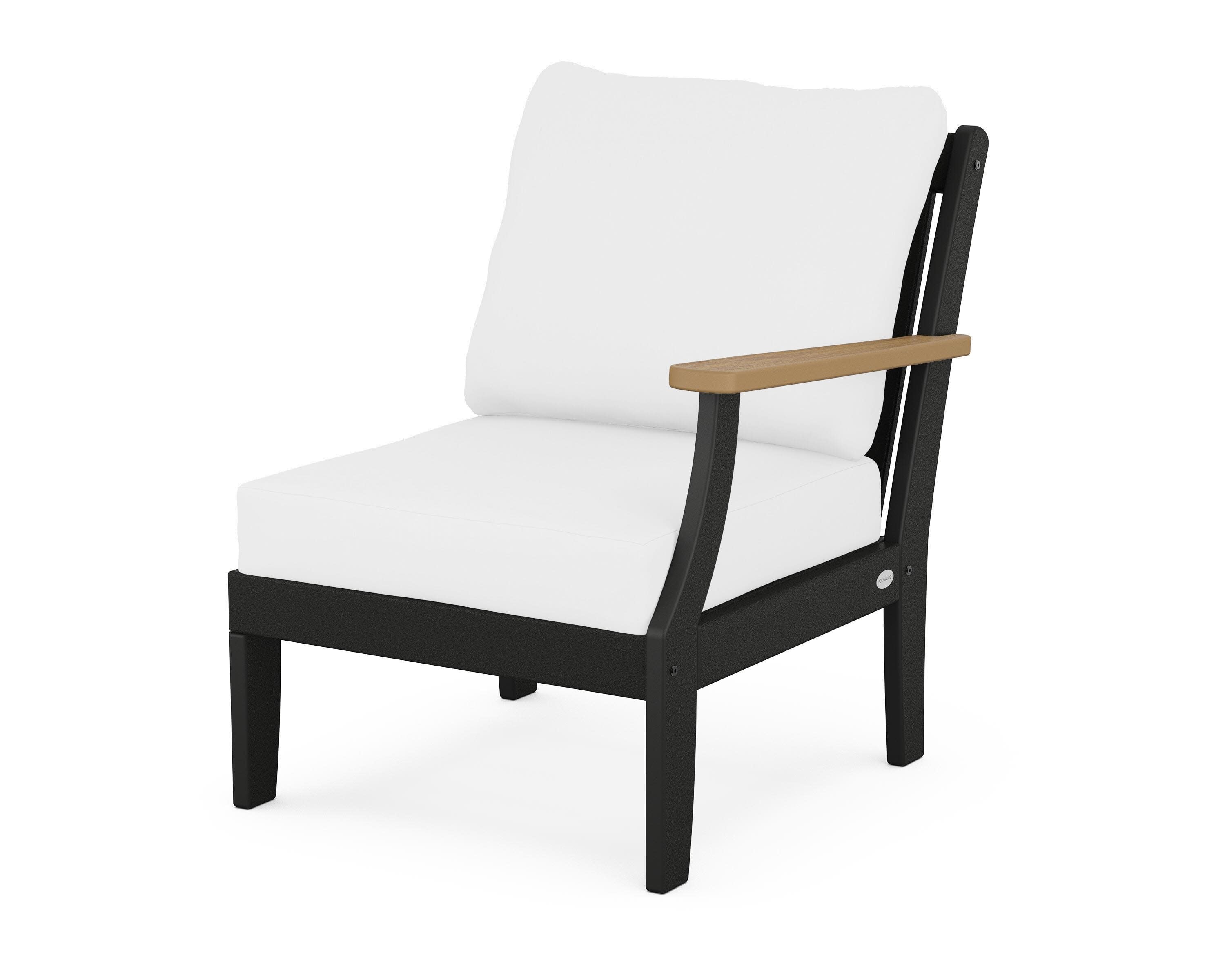 Braxton Modular Right Arm Chair in Black / Natural / Natural