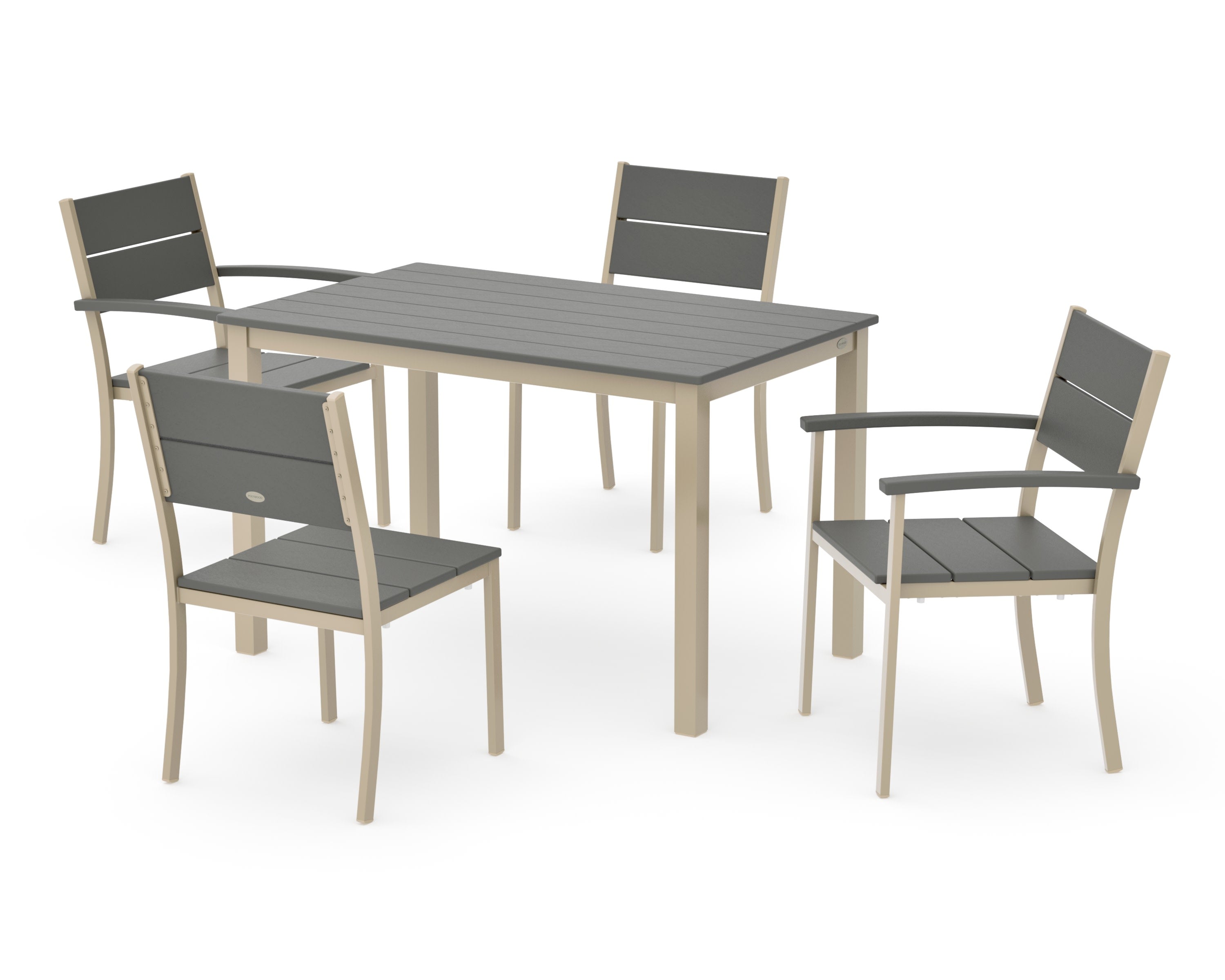 Main Street 5-Piece Dining Set in Sand / Slate Grey
