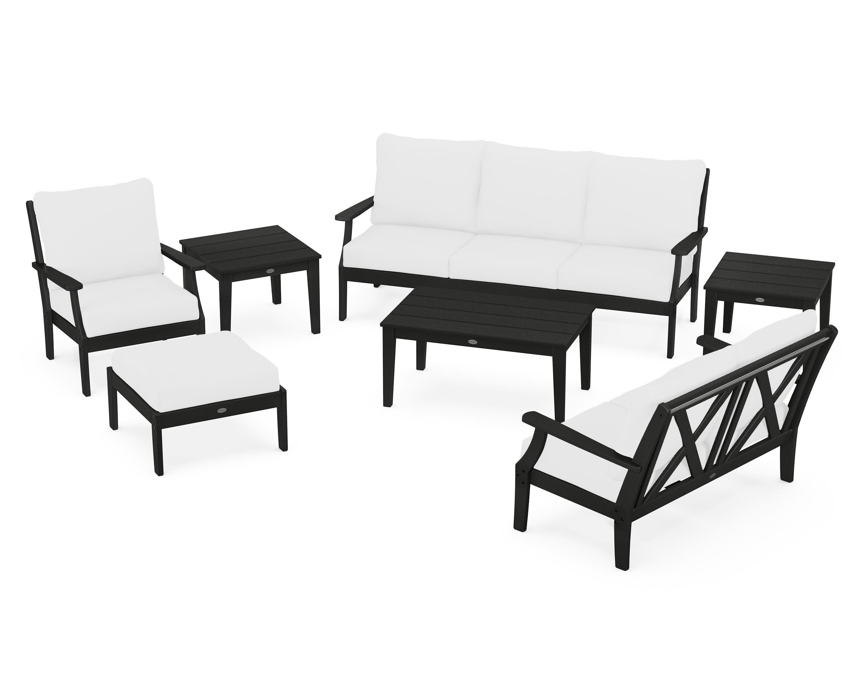 Braxton 7-Piece Deep Seating Set in Black / Natural