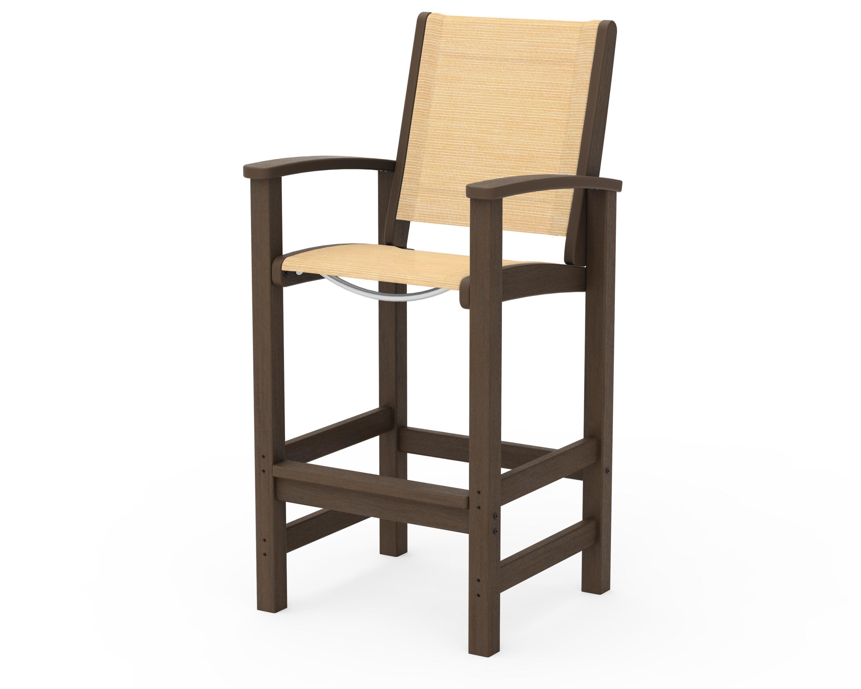 Coastal Bar Chair in Kona / Dupioni Apricot Sling