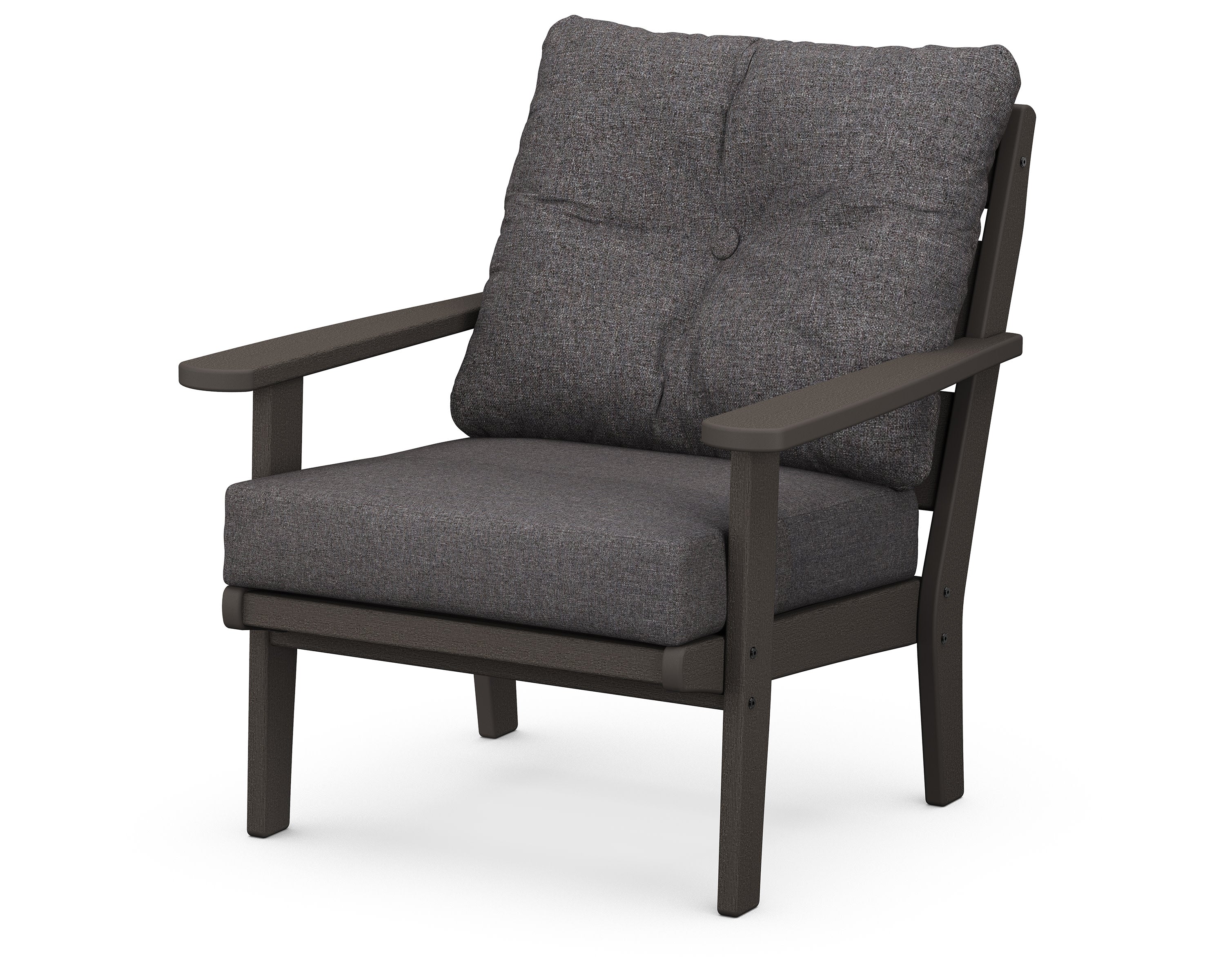 Lakeside Deep Seating Chair in Vintage Coffee / Ash Charcoal