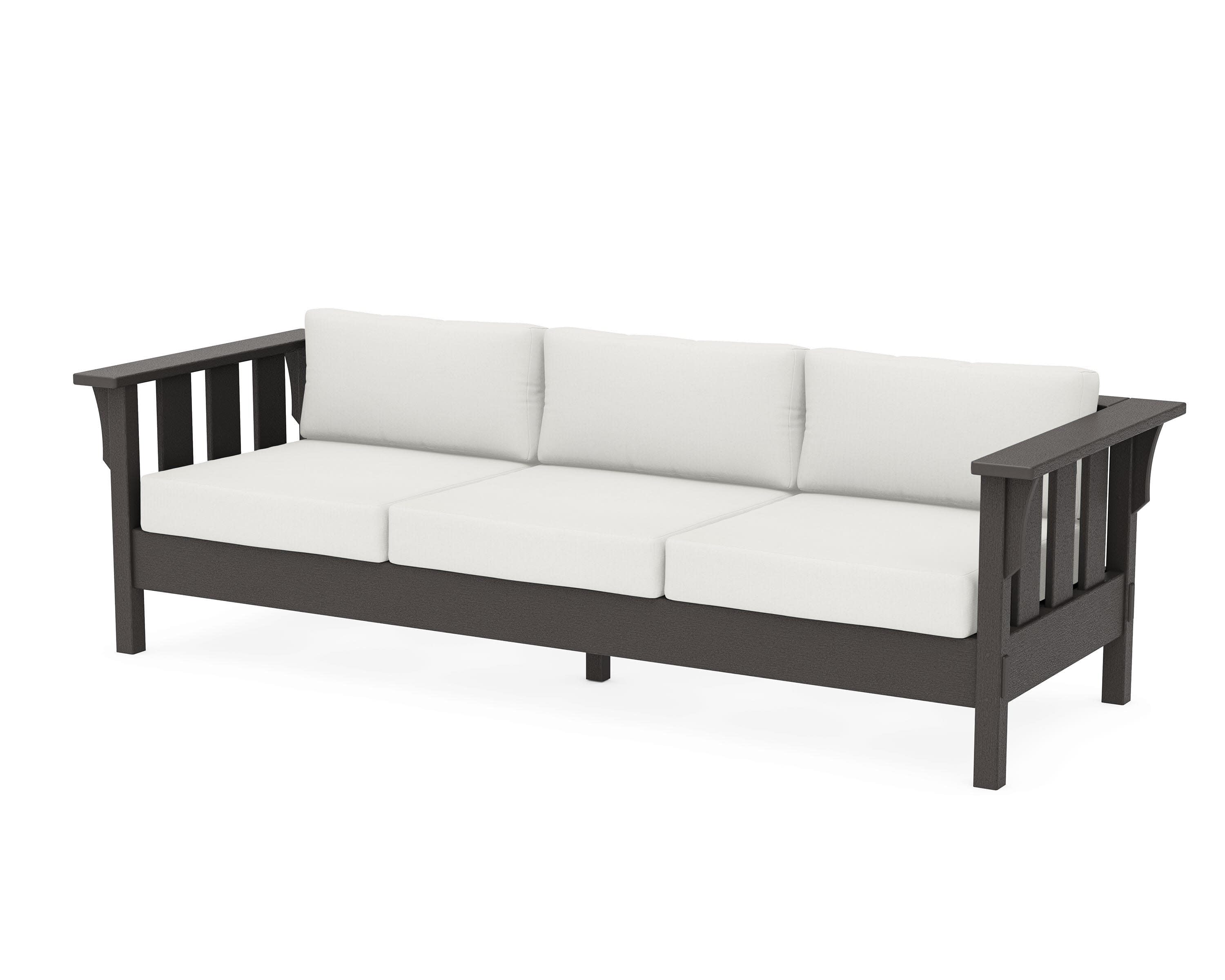 Acadia Deep Seating Sofa in Vintage Coffee / Natural Linen