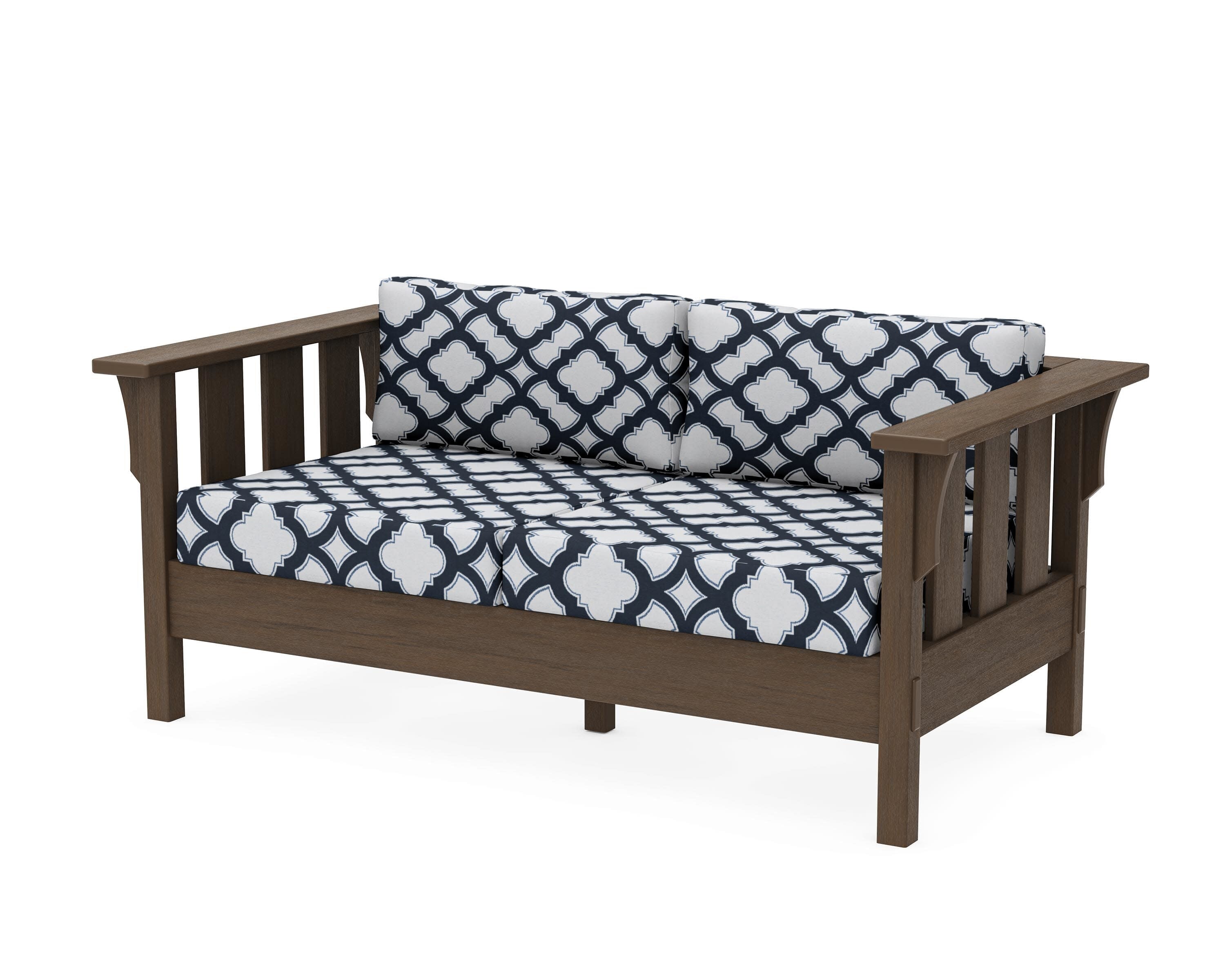 Acadia Deep Seating Loveseat in Kona / Trellis Marine Indigo