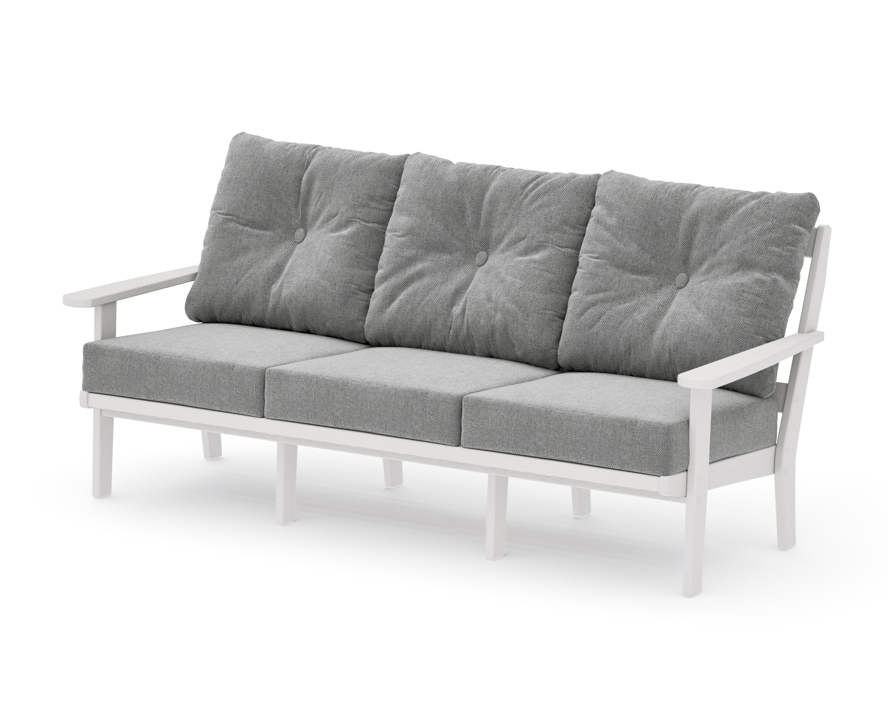Mission Deep Seating Sofa in Vintage White / Grey Mist