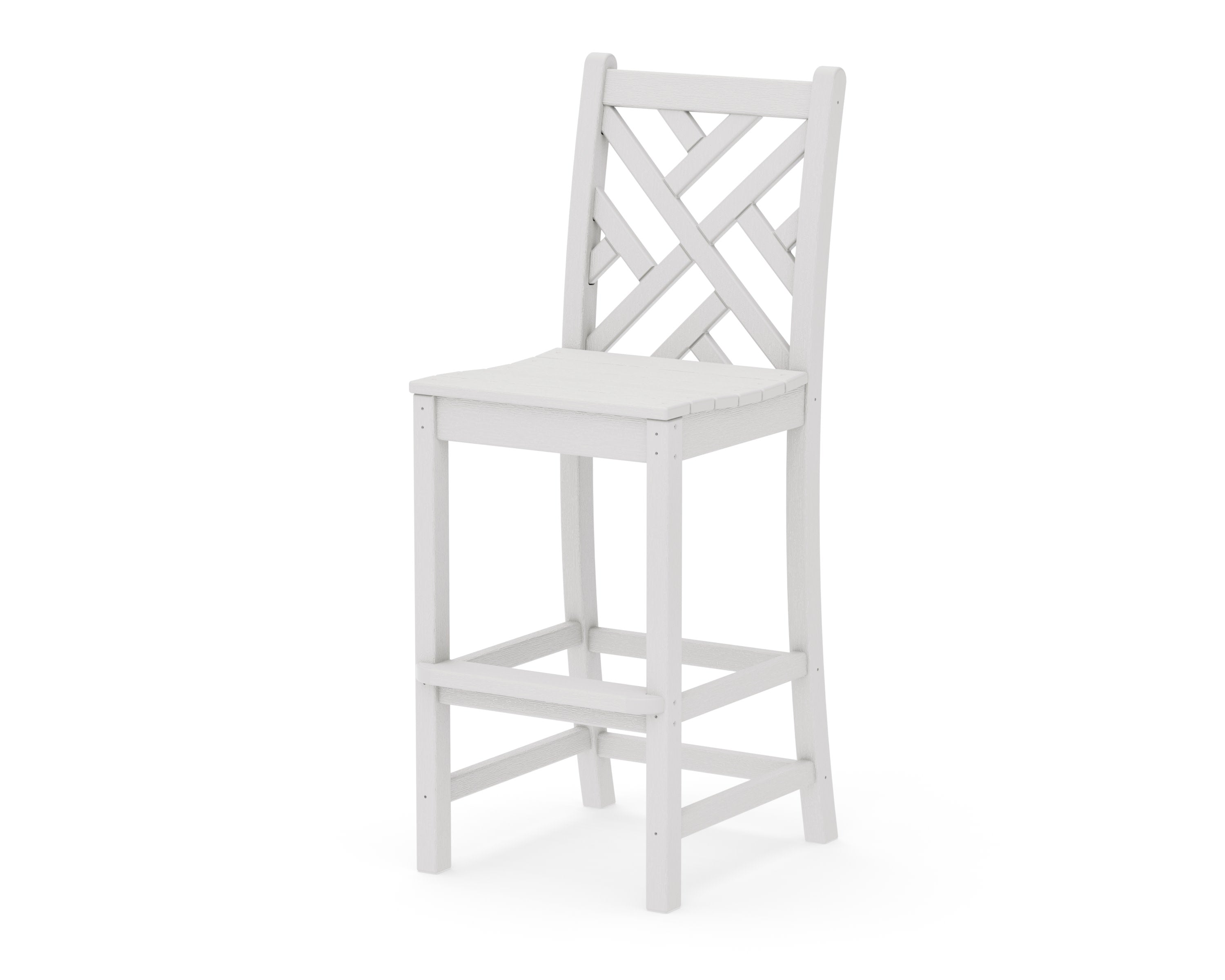 Chippendale Bar Side Chair in Vintage White