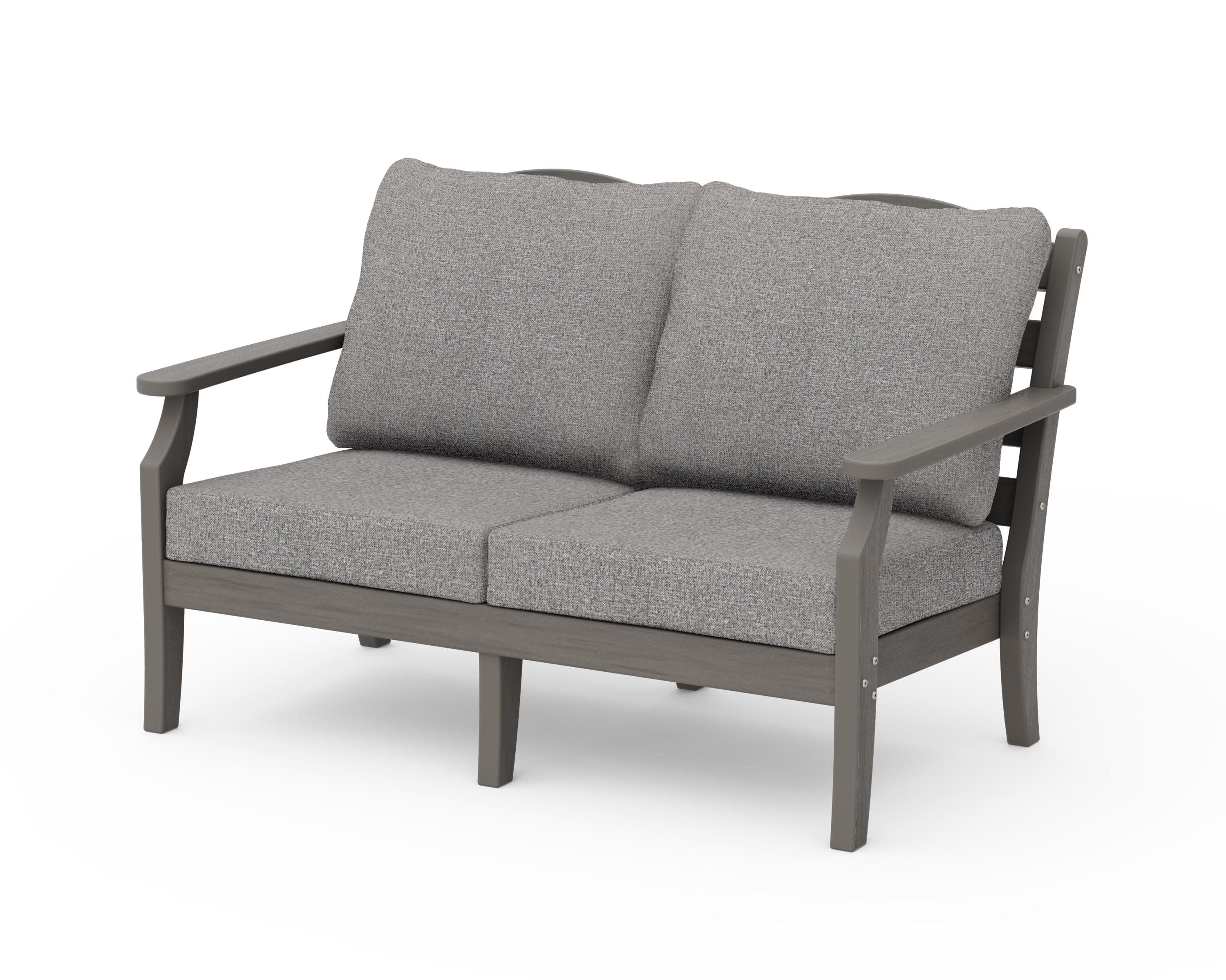 Savannah Deep Seating Loveseat in Driftwood / Grey Mist