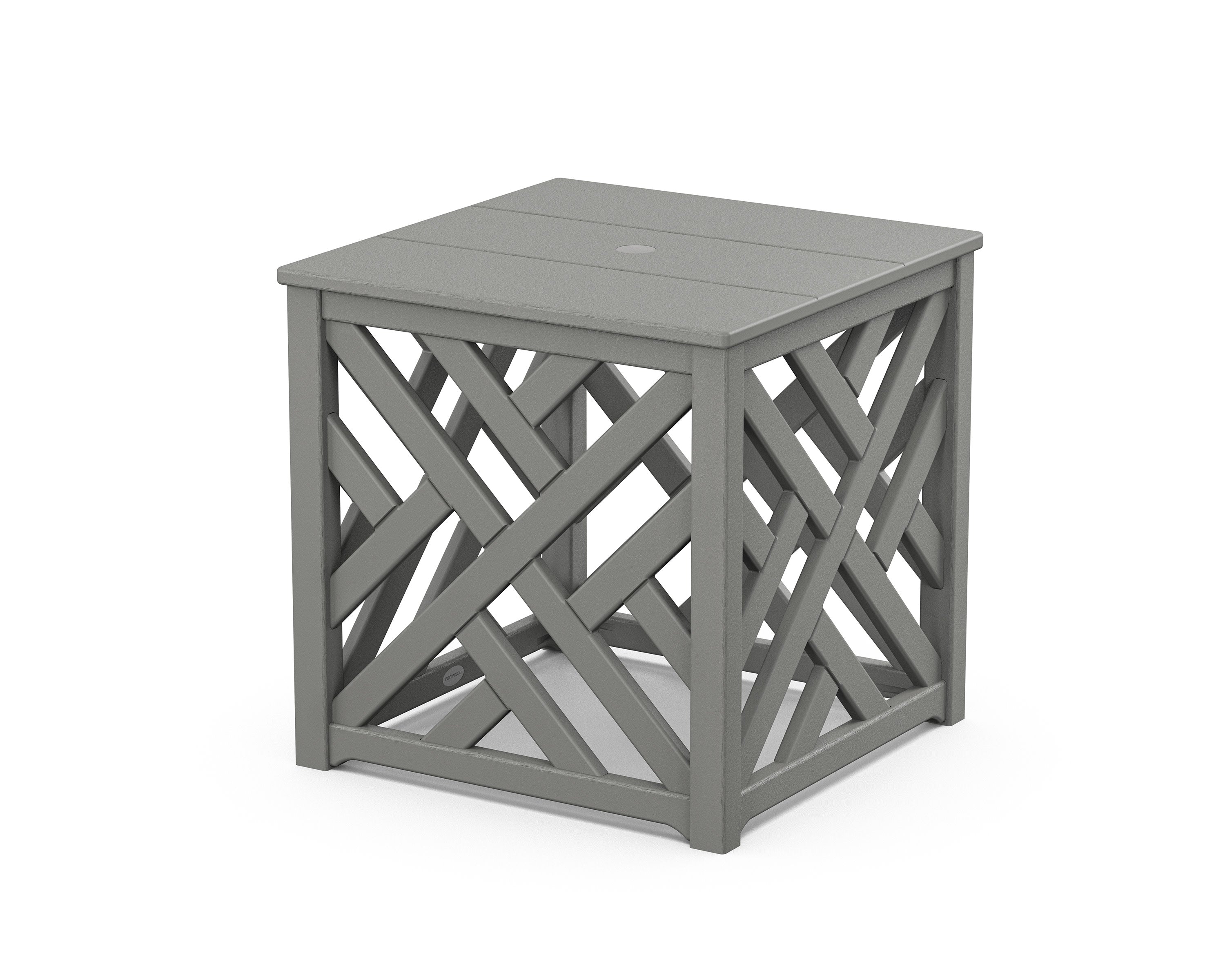 Chippendale Umbrella Stand Accent Table in Slate Grey