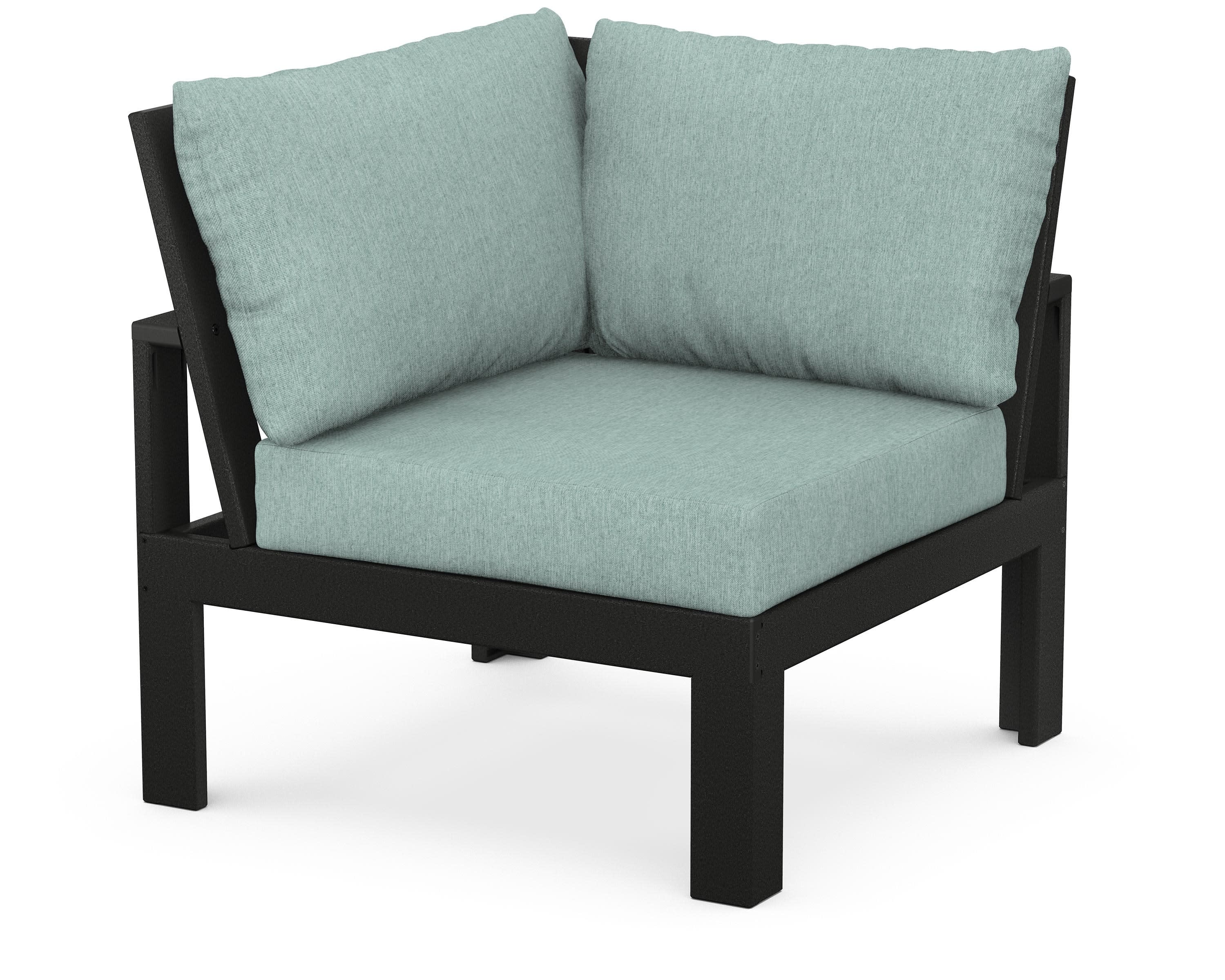 Modular Corner Chair in Black / Glacier Spa