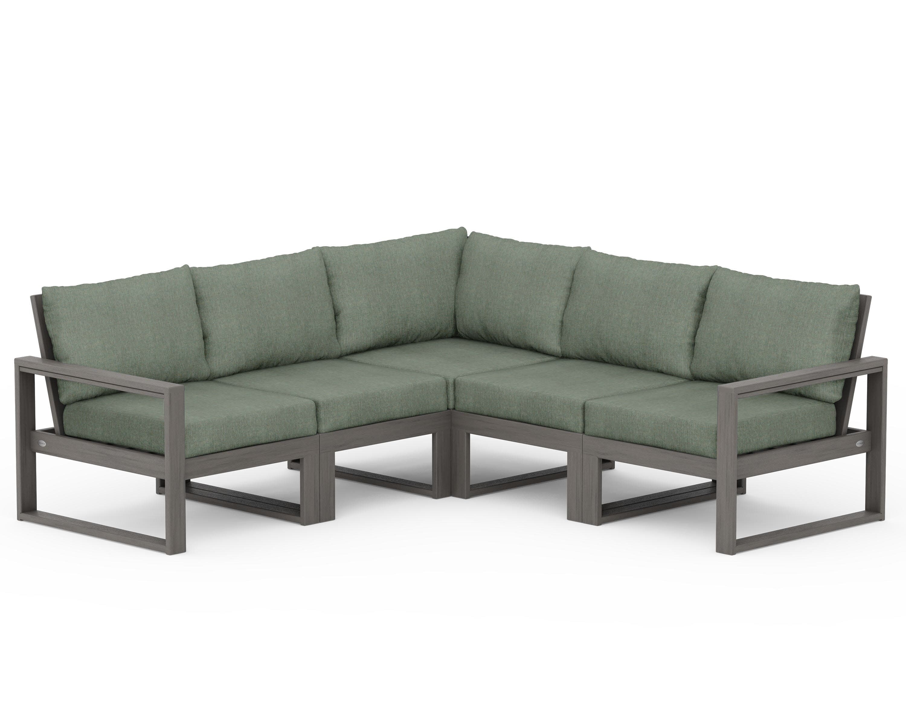 EDGE 5-Piece Modular Deep Seating Set in Driftwood / Cast Sage