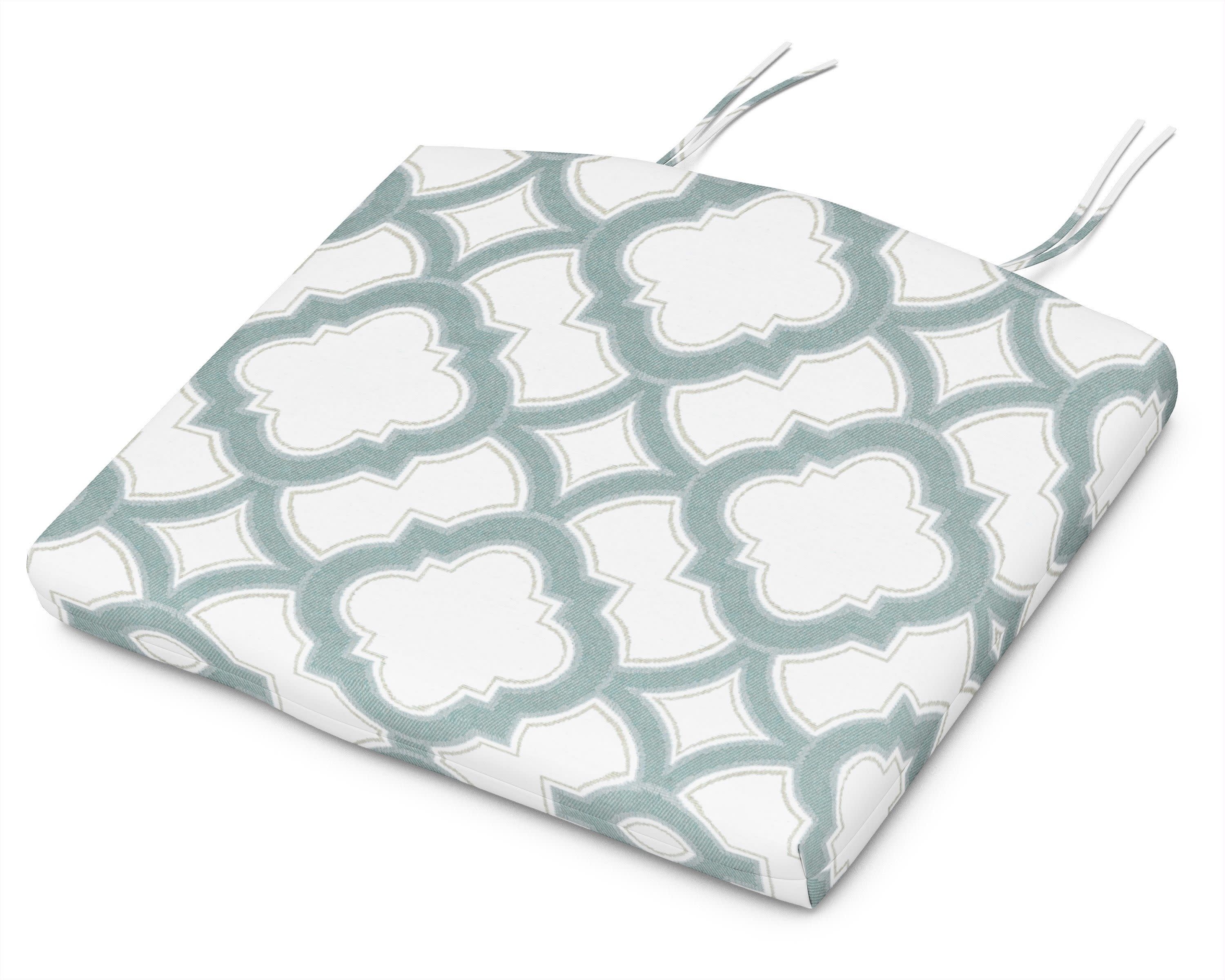 Standard Seat Cushion 18.5"D x 24"W x 2.5"H in Trellis Glacier Spa