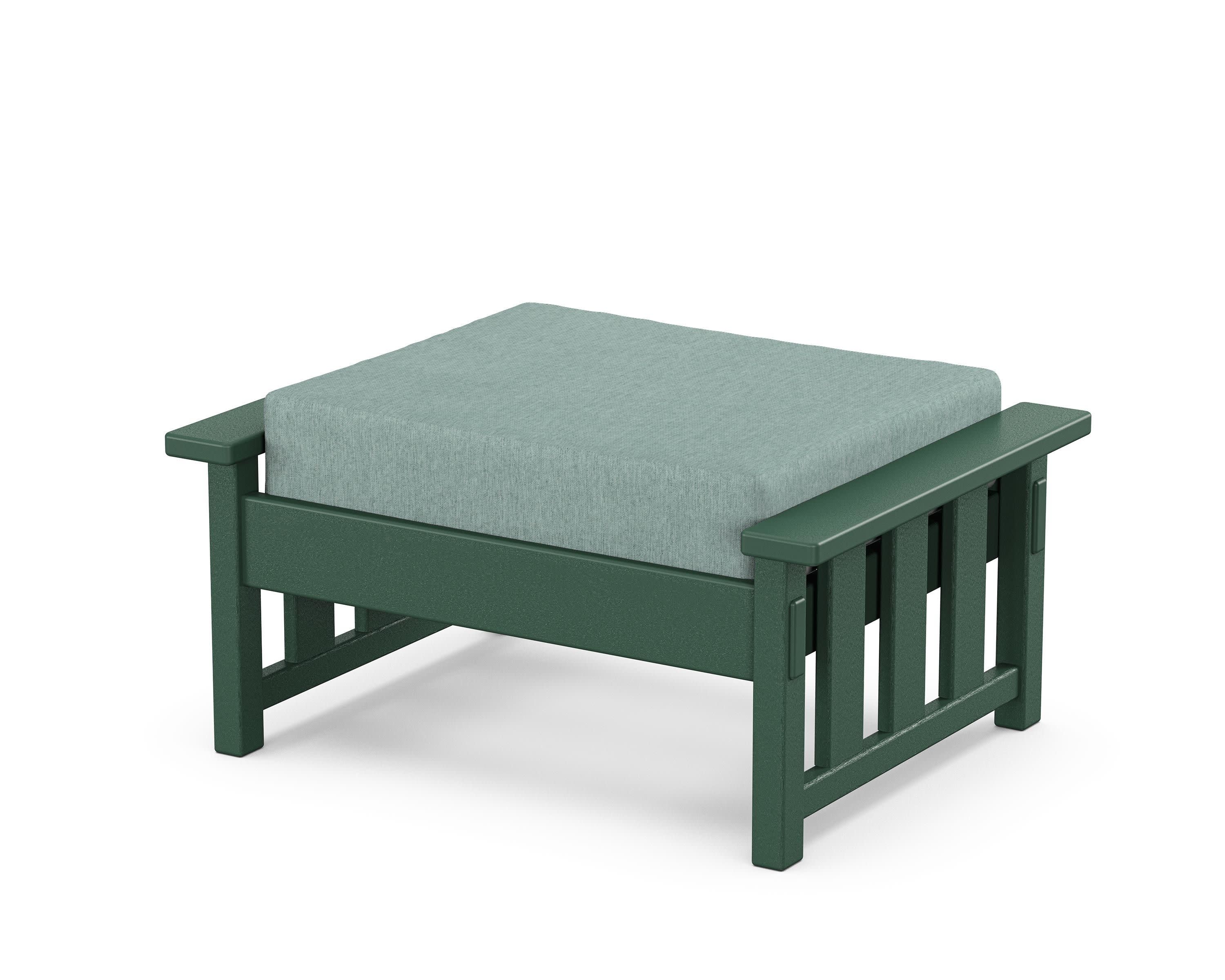 Acadia Deep Seating Ottoman in Green / Glacier Spa