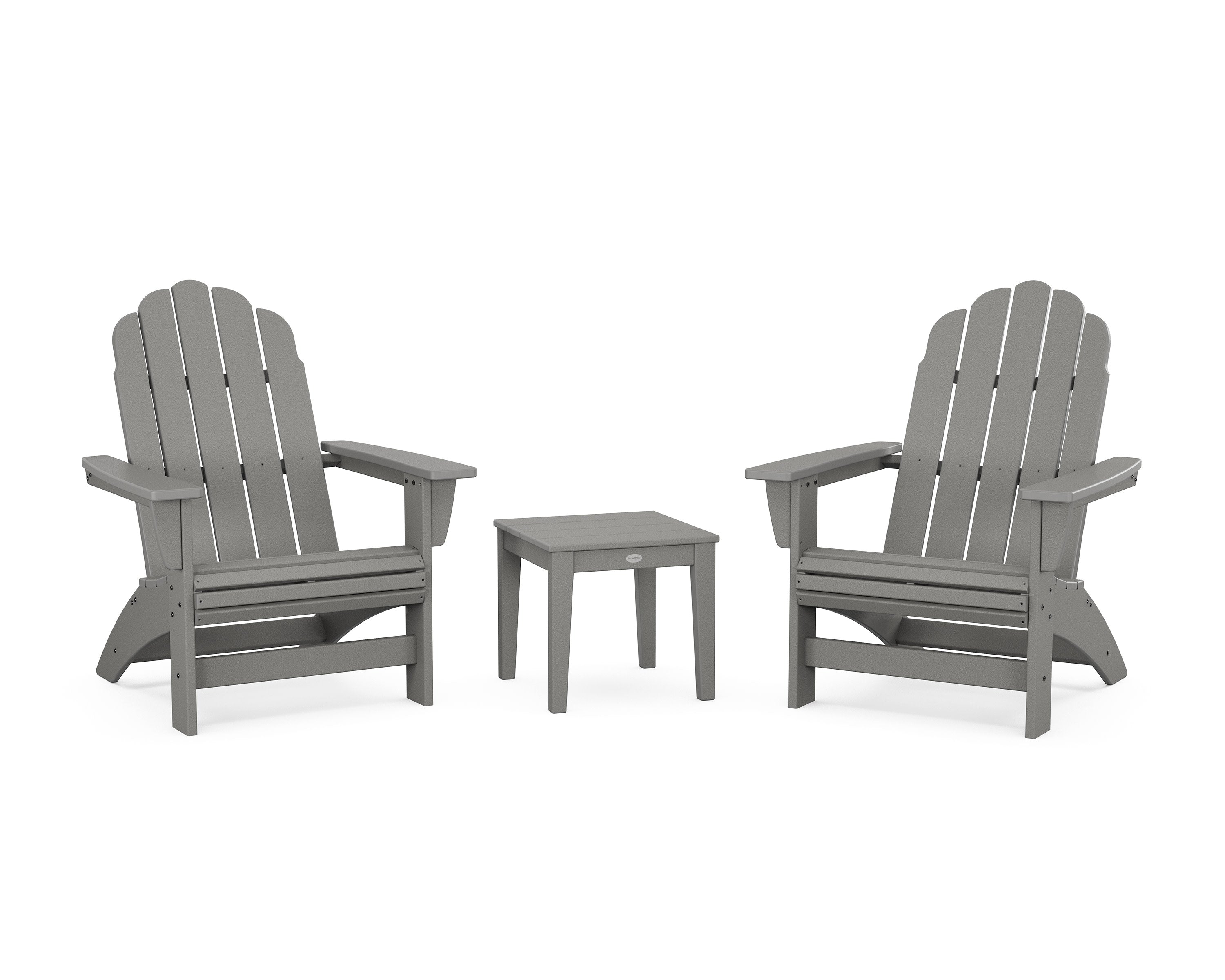 3-Piece Vineyard Grand Adirondack Set in Slate Grey